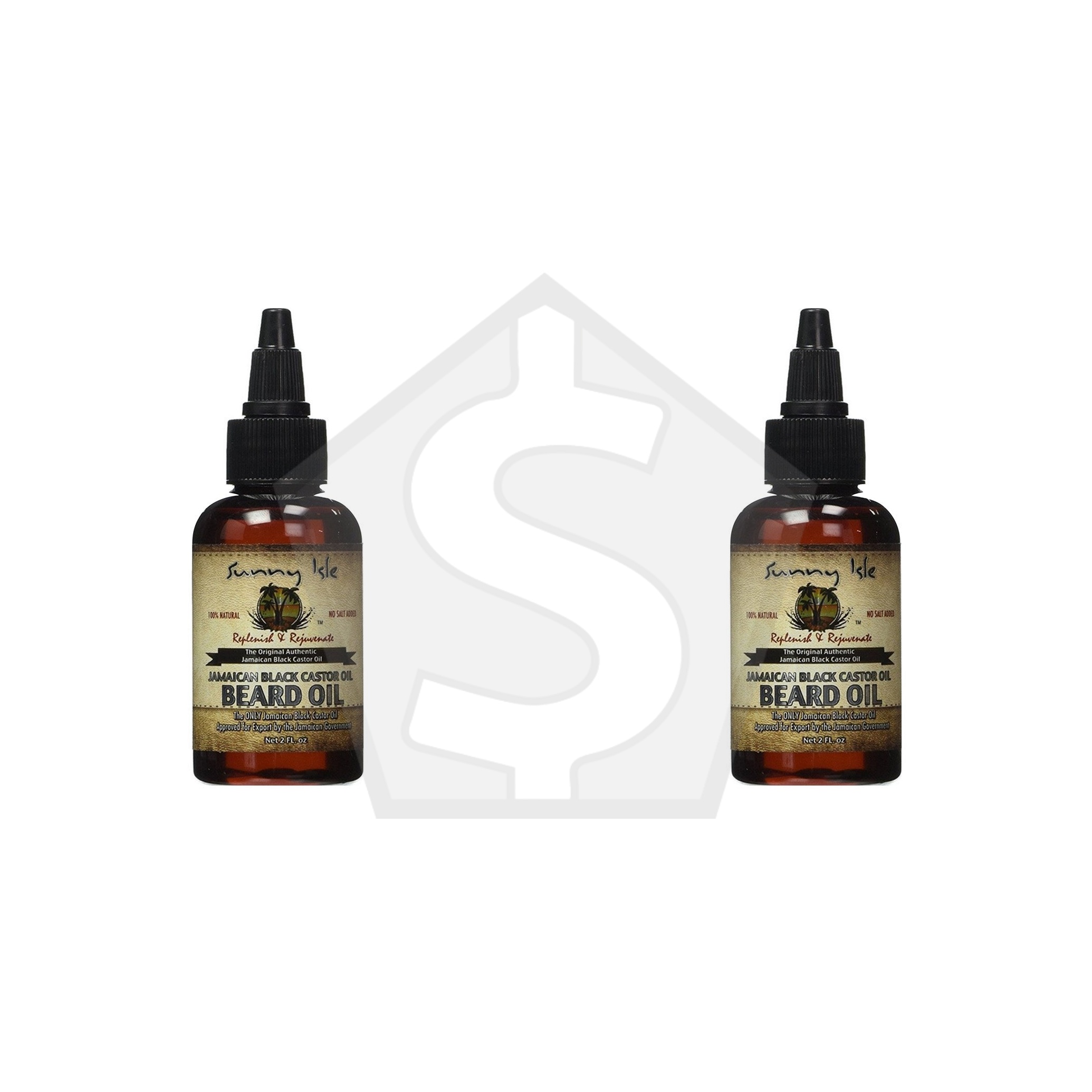 SUNNY ISLE Jamaican Black Castor Oil Beard Oil - 2oz - Pack of 2