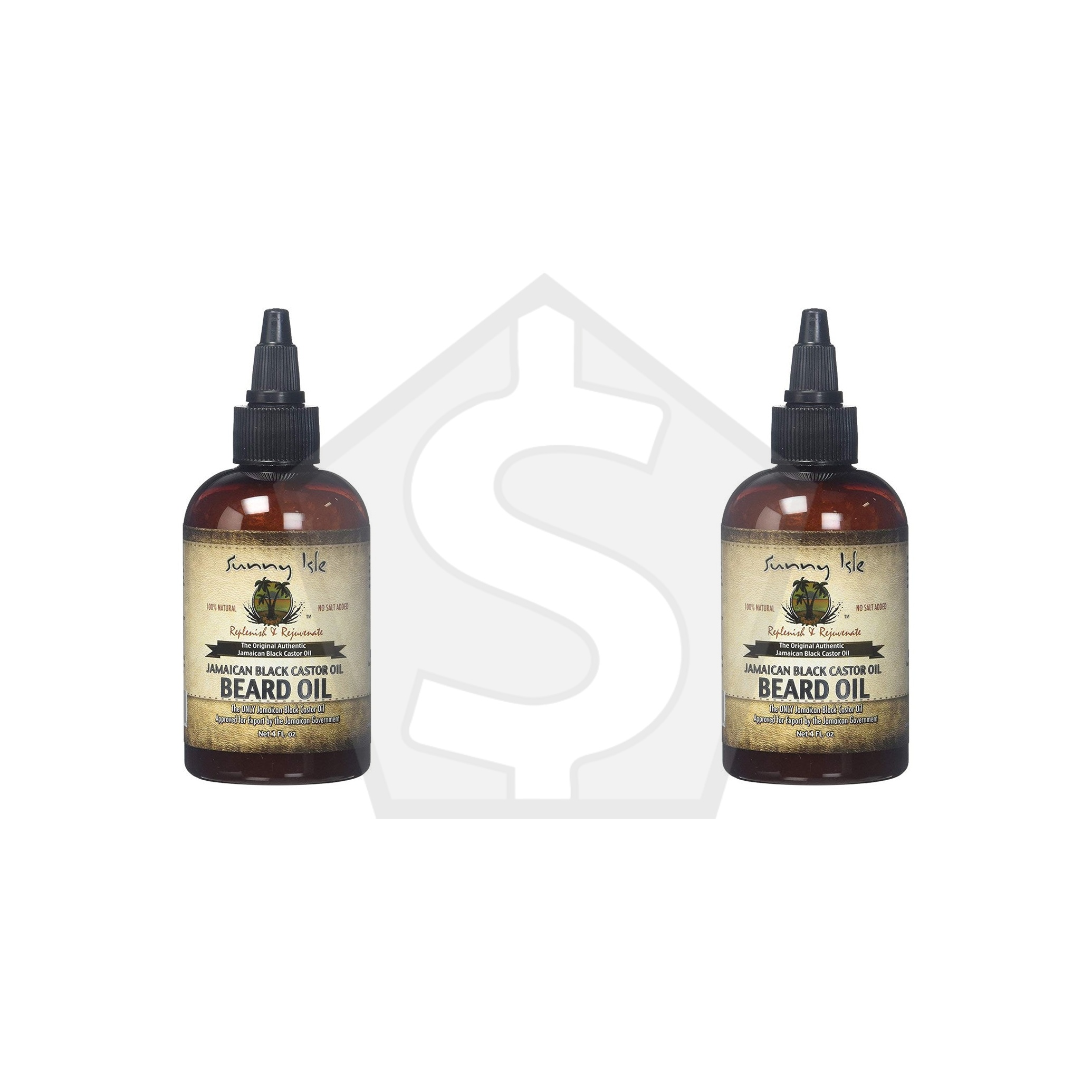 SUNNY ISLE Jamaican Black Castor Oil Beard Oil - 4oz - Pack of 2