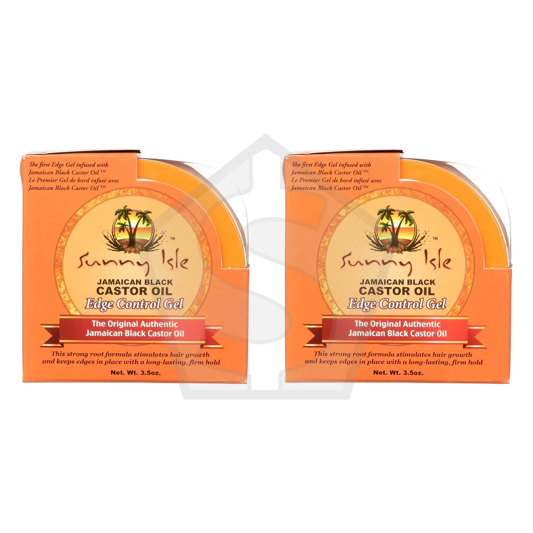 SUNNY ISLE Jamaican Black Castor Oil Edge Hair Gel (3.5oz) - Pack of 2