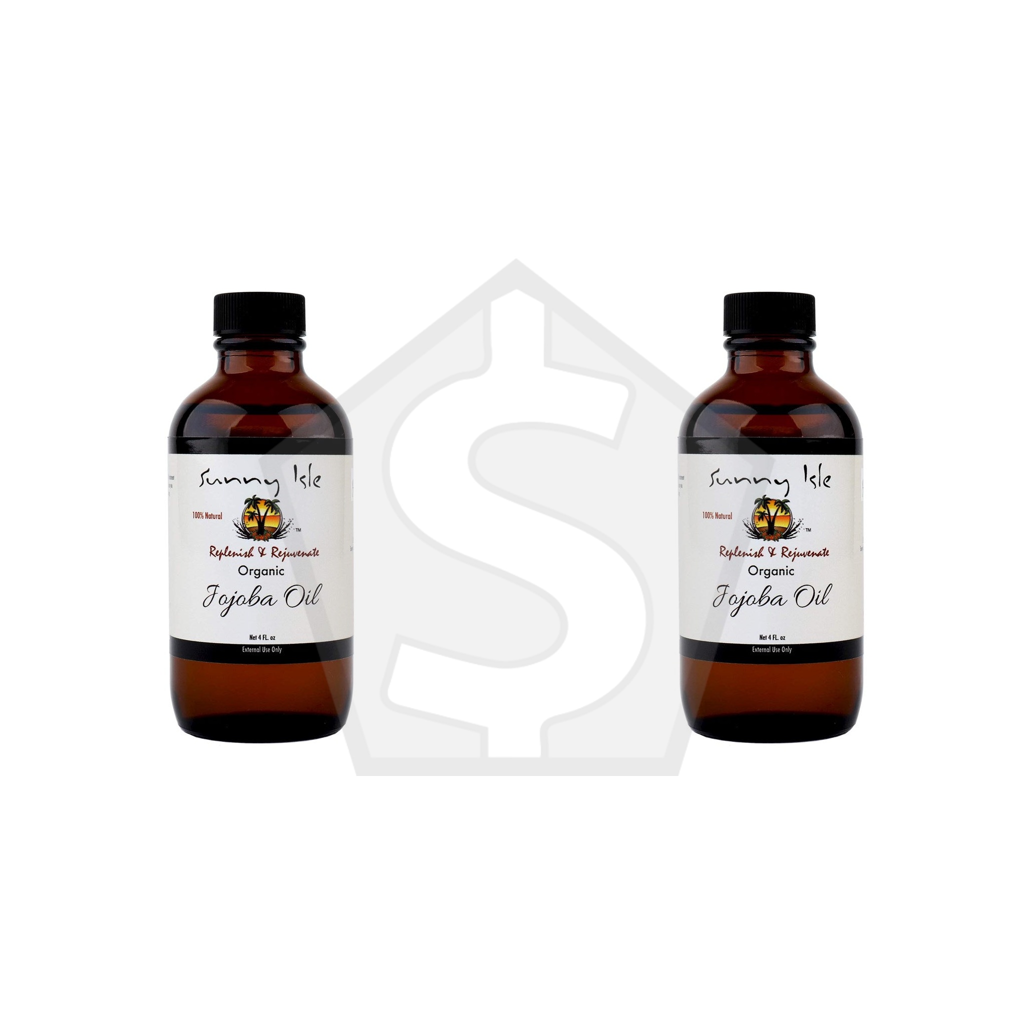 SUNNY ISLE Organic Jojoba Oil (4oz) - Pack of 2