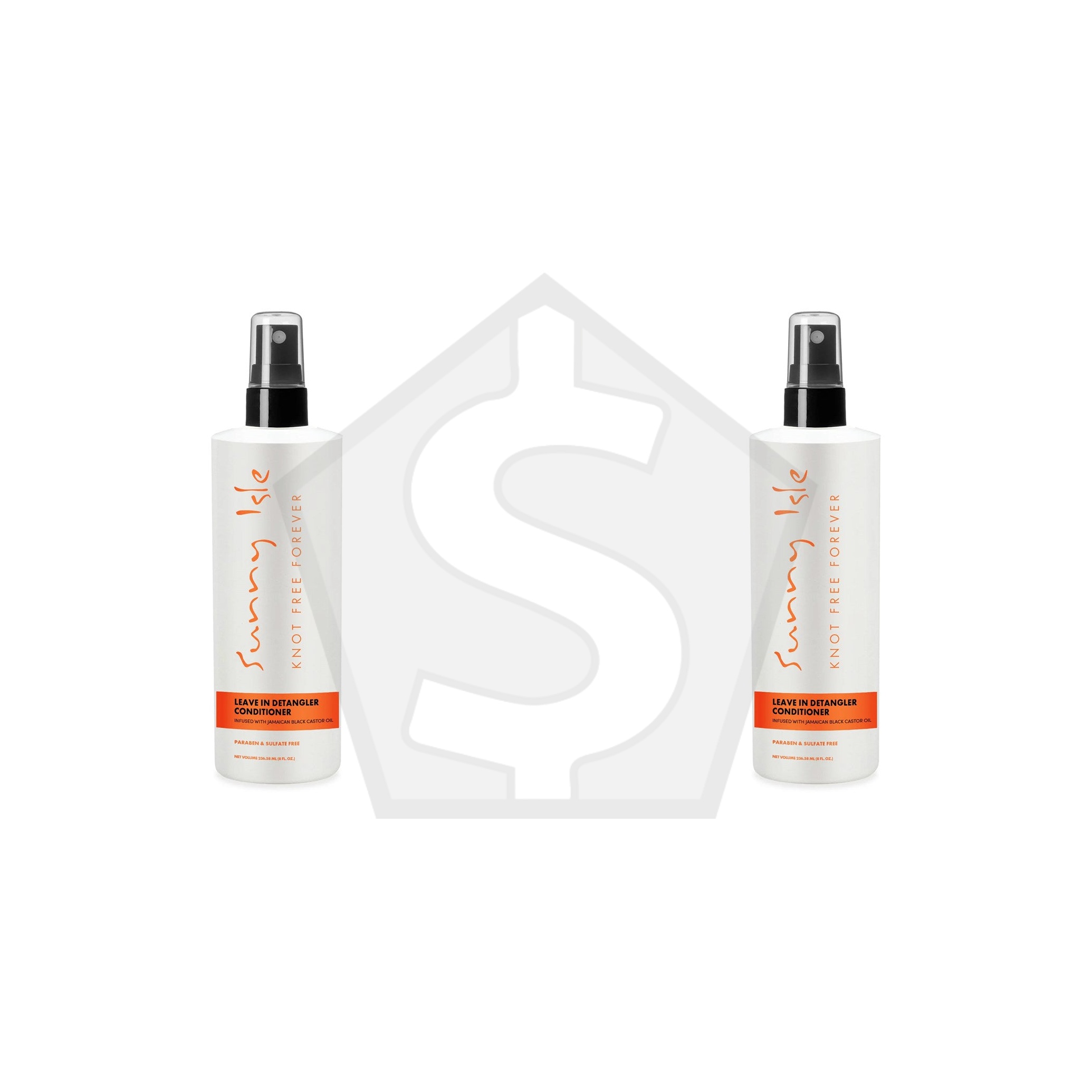 SUNNY ISLE Jamaican Black Castor Oil Knot Free Forever Leave in Detangler (8oz) - Pack of 2