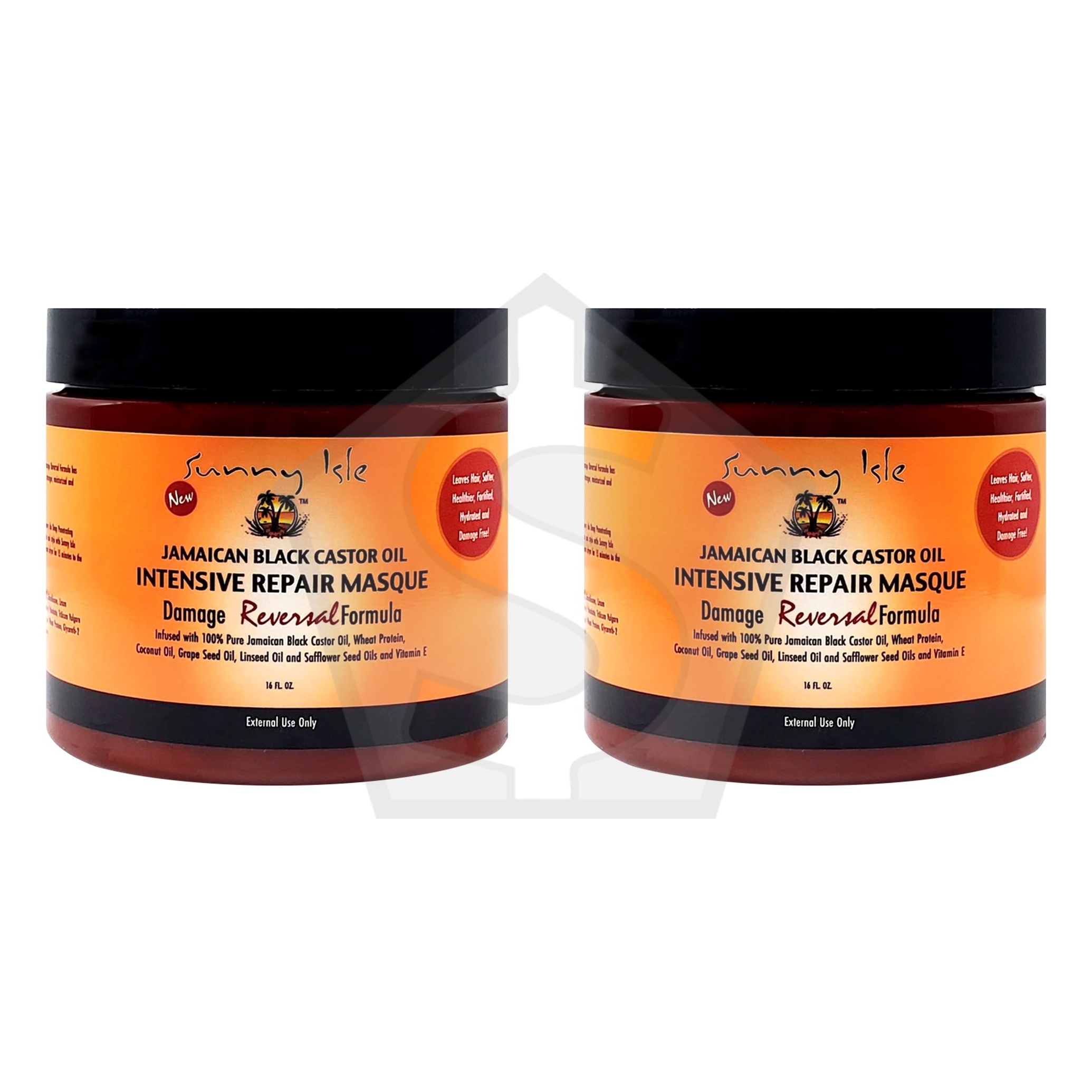 SUNNY ISLE Jamaican Black Castor Oil Intensive Repair Masque (16oz) - Pack of 2