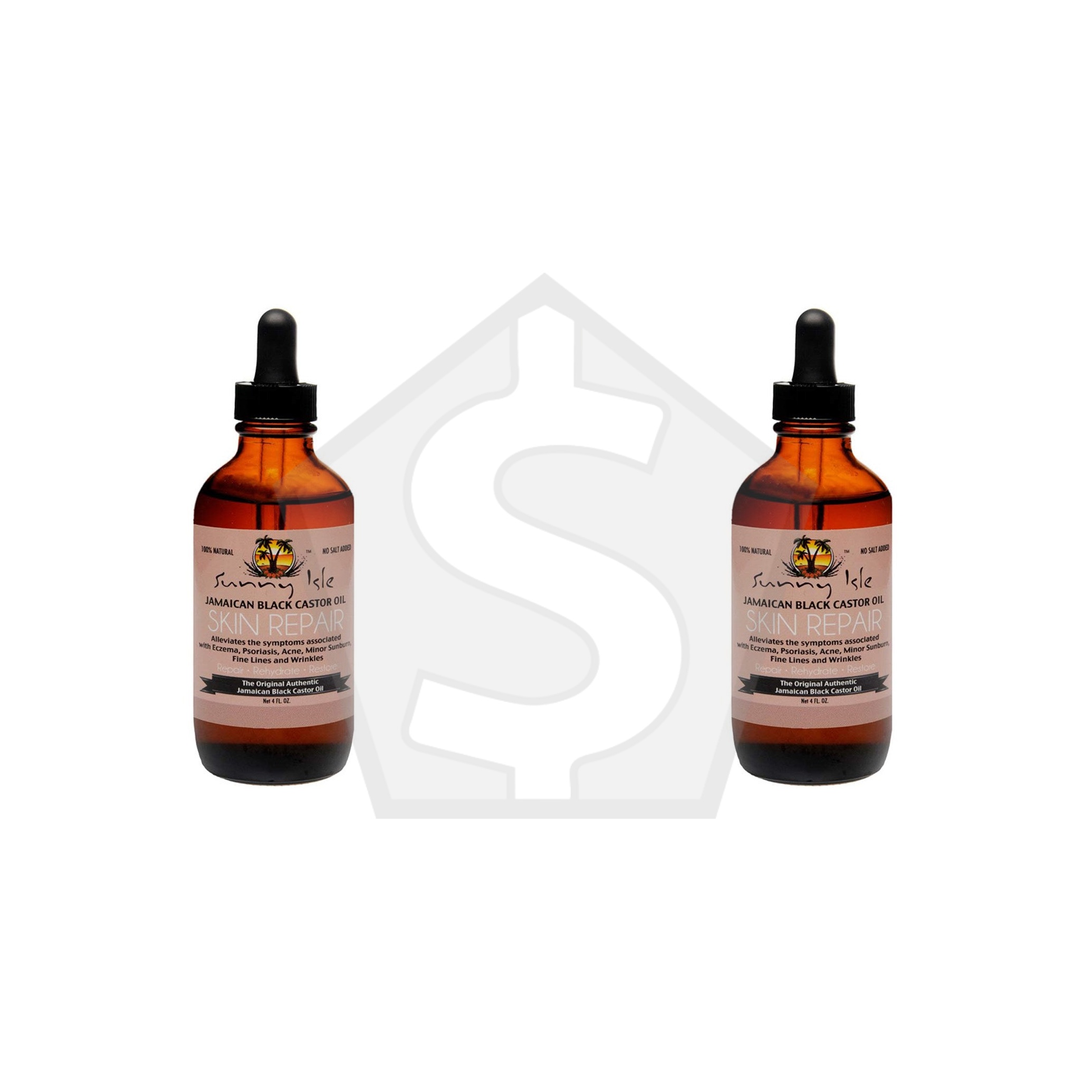 SUNNY ISLE Jamaican Black Castor Oil Skin Repair (4oz) - Pack of 2