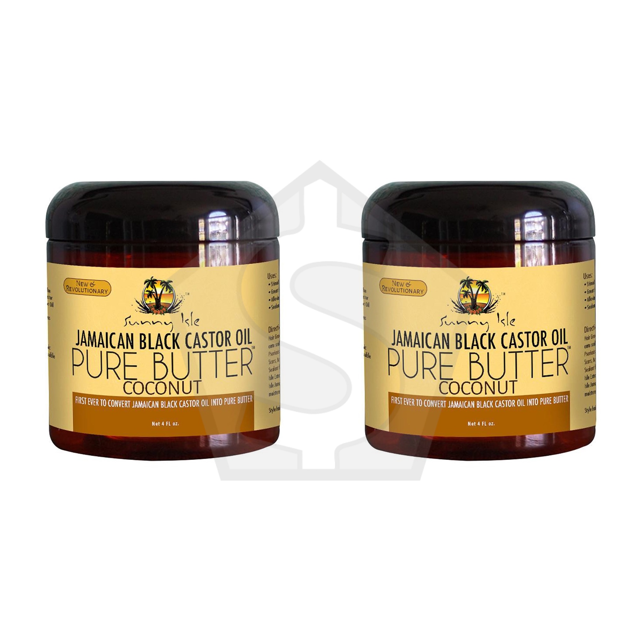 SUNNY ISLE Jamaican Black Castor Oil Pure Butter - 4oz / Coconut - Pack of 2