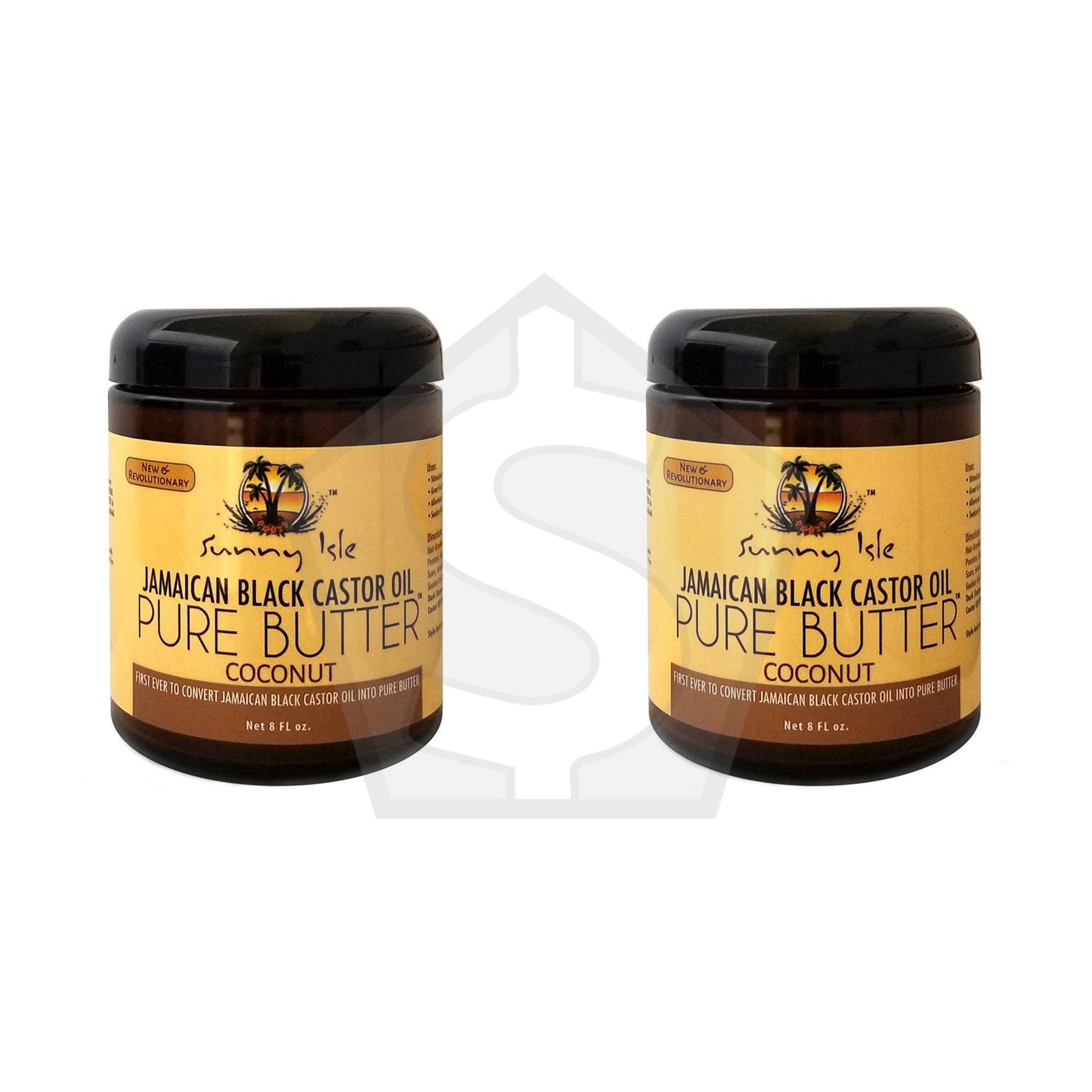 SUNNY ISLE Jamaican Black Castor Oil Pure Butter - 8oz / Coconut - Pack of 2