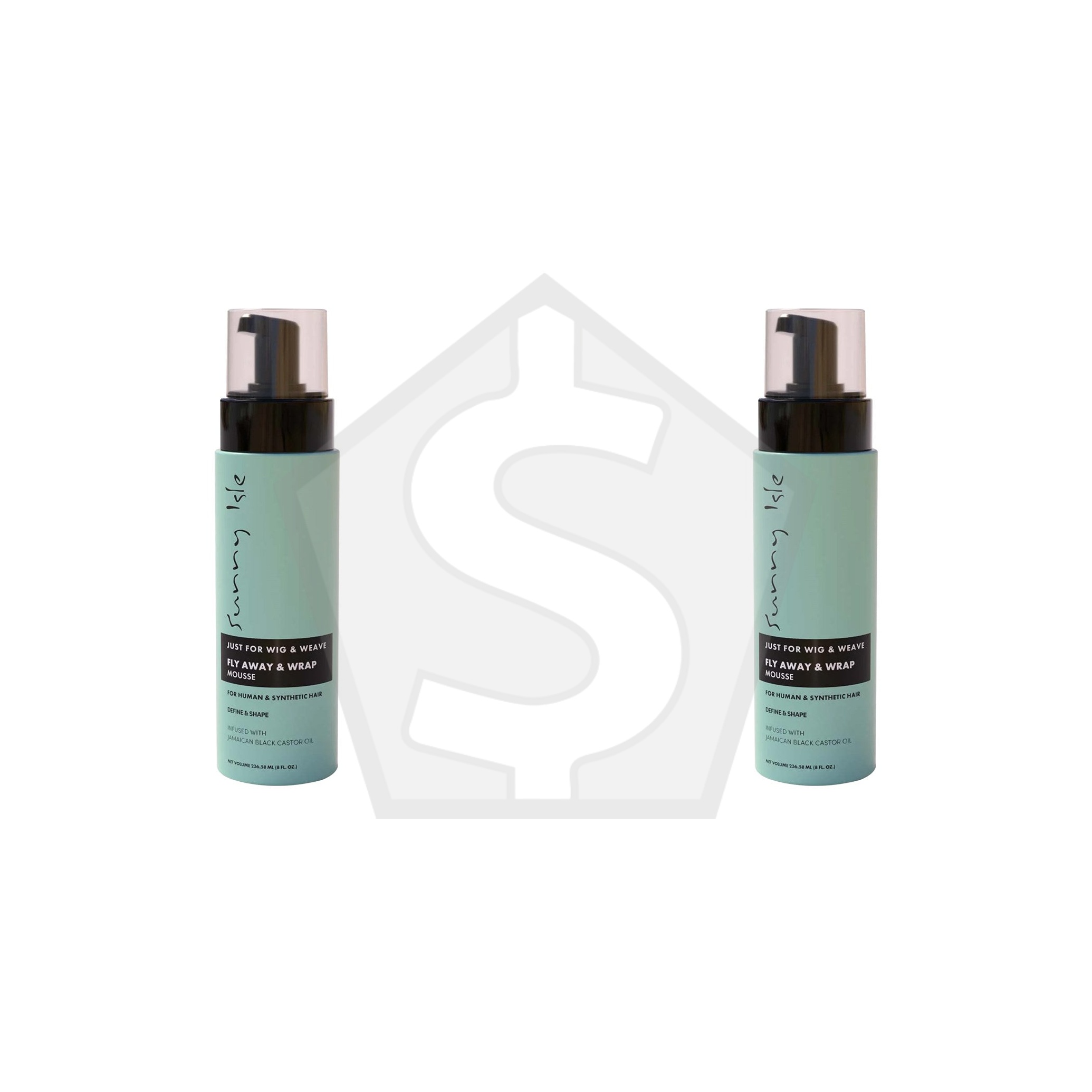 SUNNY ISLE Just For Wig & Weave Fly Away & Wrap Mousse (8oz) - Pack of 2