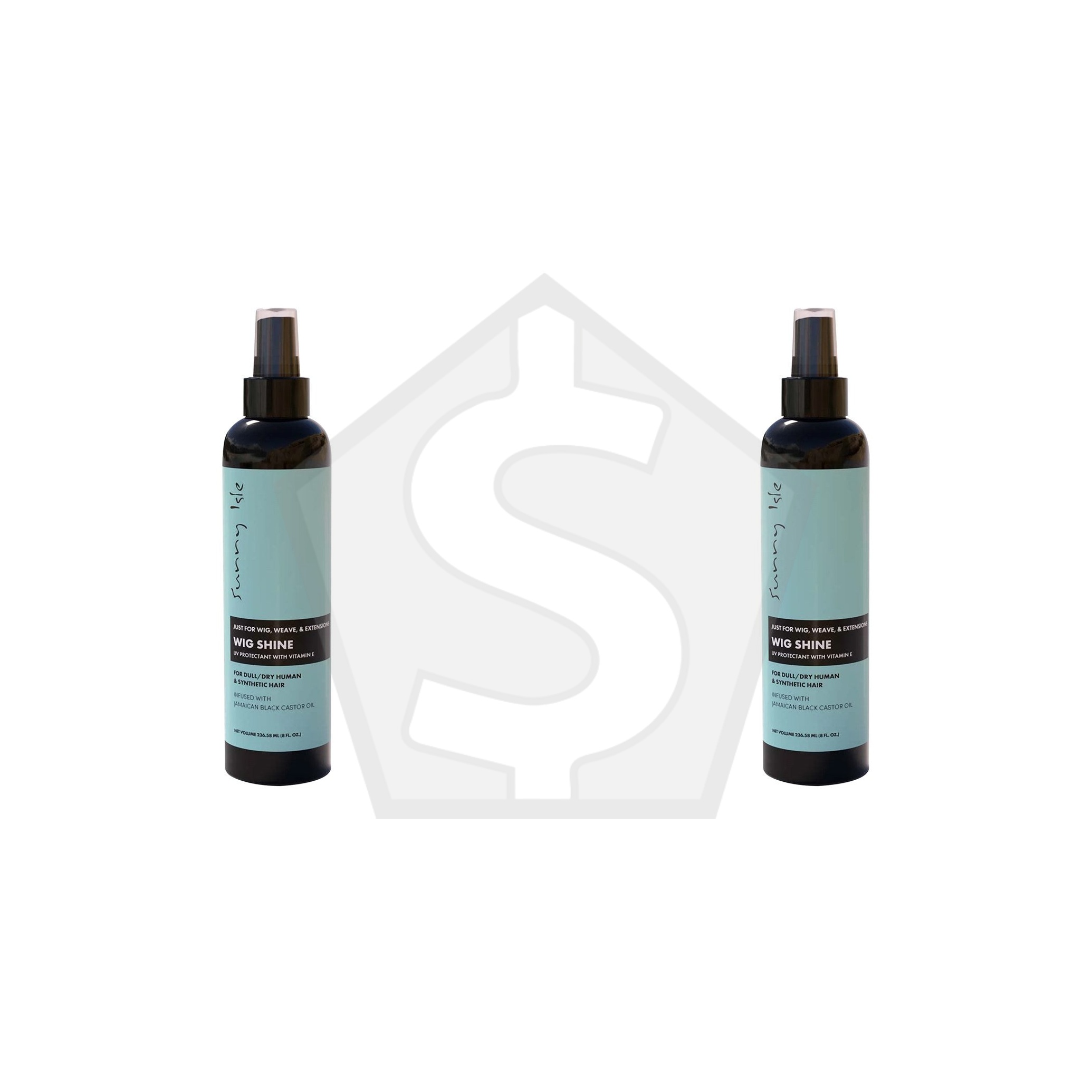 SUNNY ISLE Just For Wig, Weave & Extensions Wig Shine (8oz) - Pack of 2