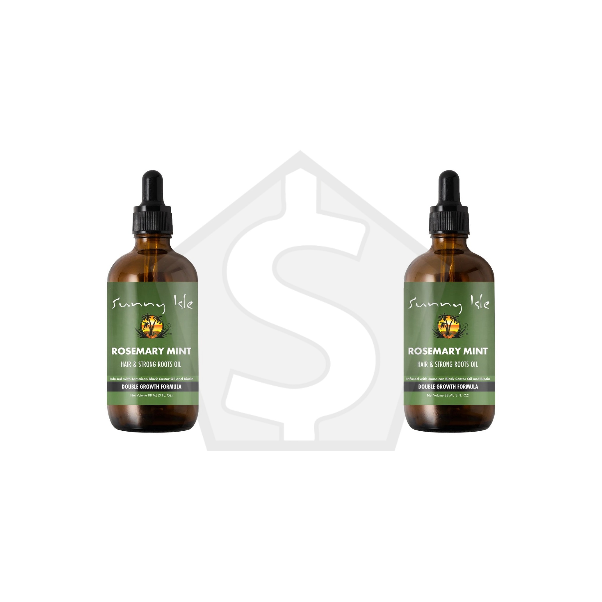 SUNNY ISLE Rosemary Mint Hair & Strong Root Oil - 3oz - Pack of 2