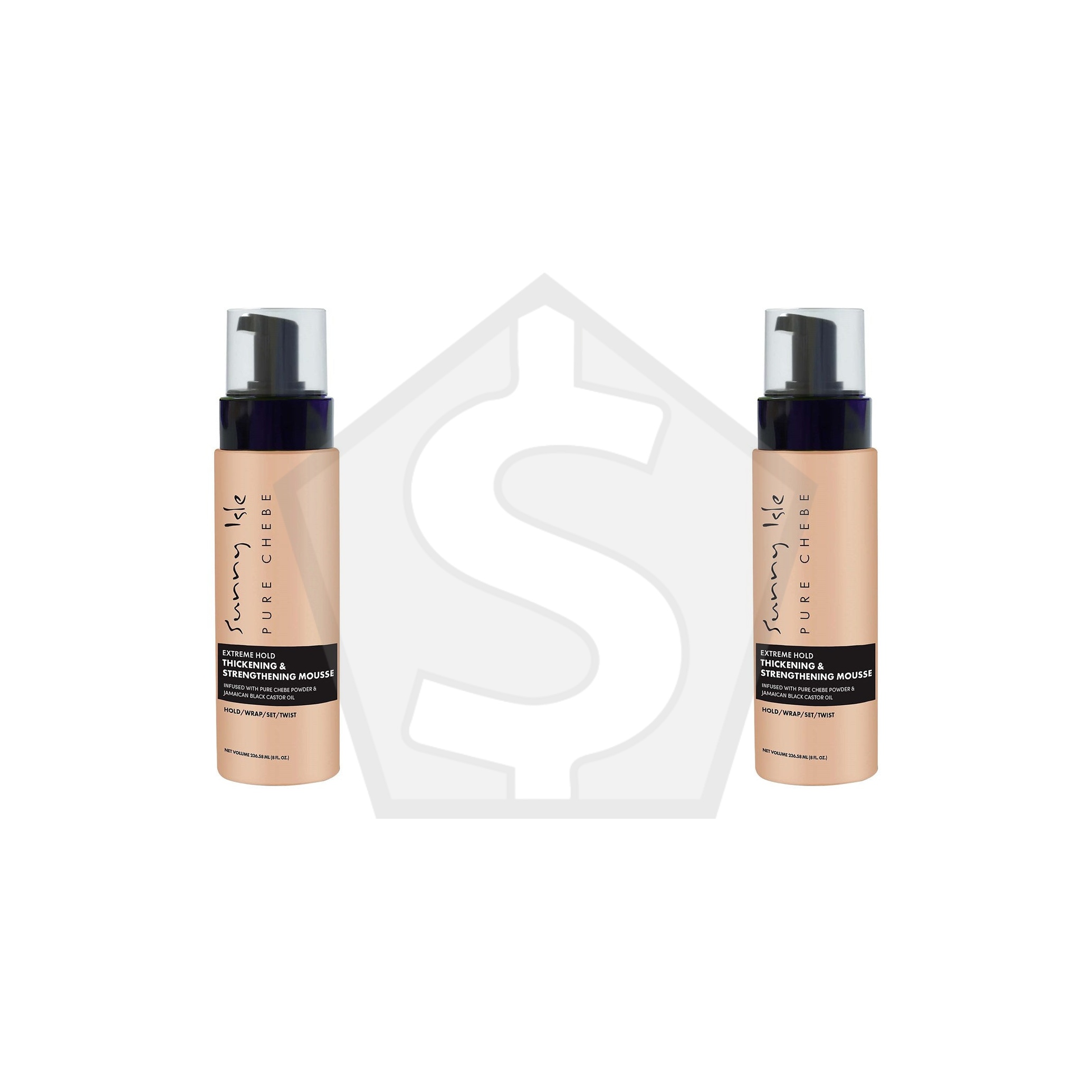 SUNNY ISLE Pure Chebe Thickening & Strengthening Mousse (8oz) - Pack of 2
