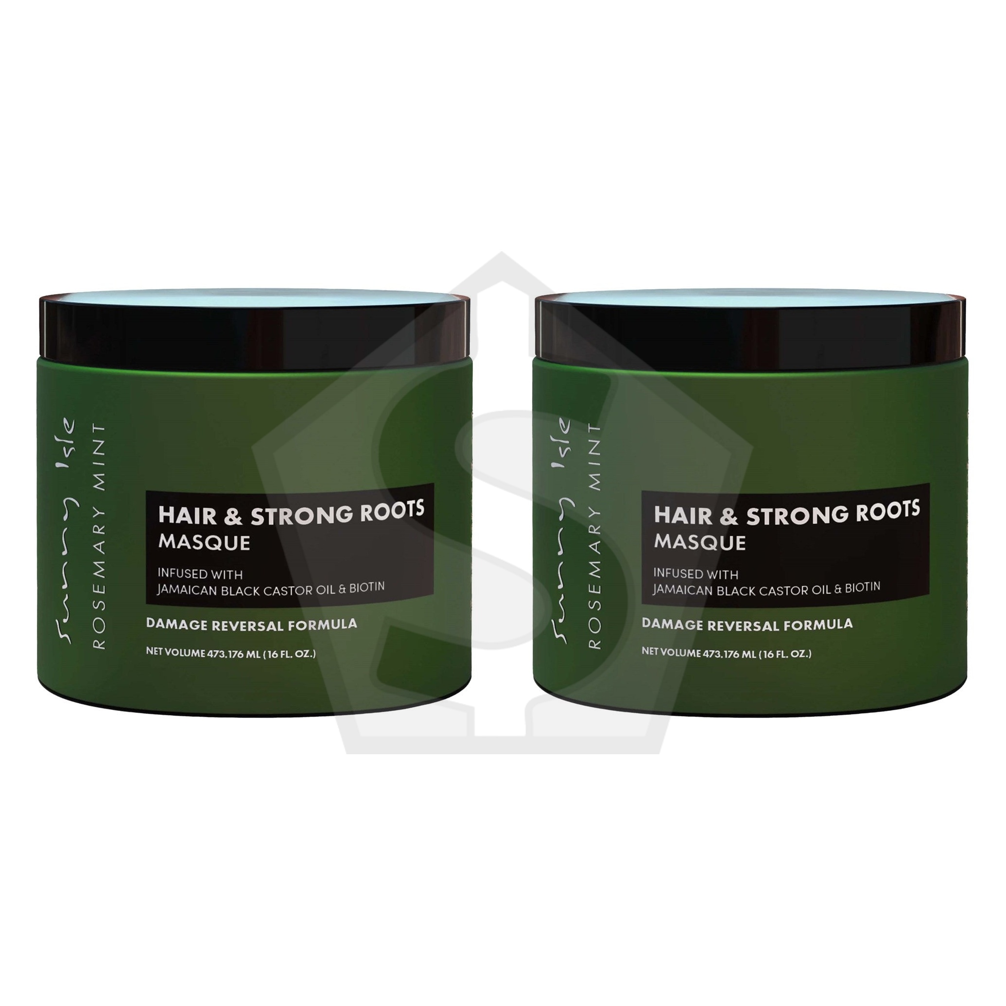 SUNNY ISLE Rosemary Mint Hair & Strong Roots Masque (16oz) - Pack of 2