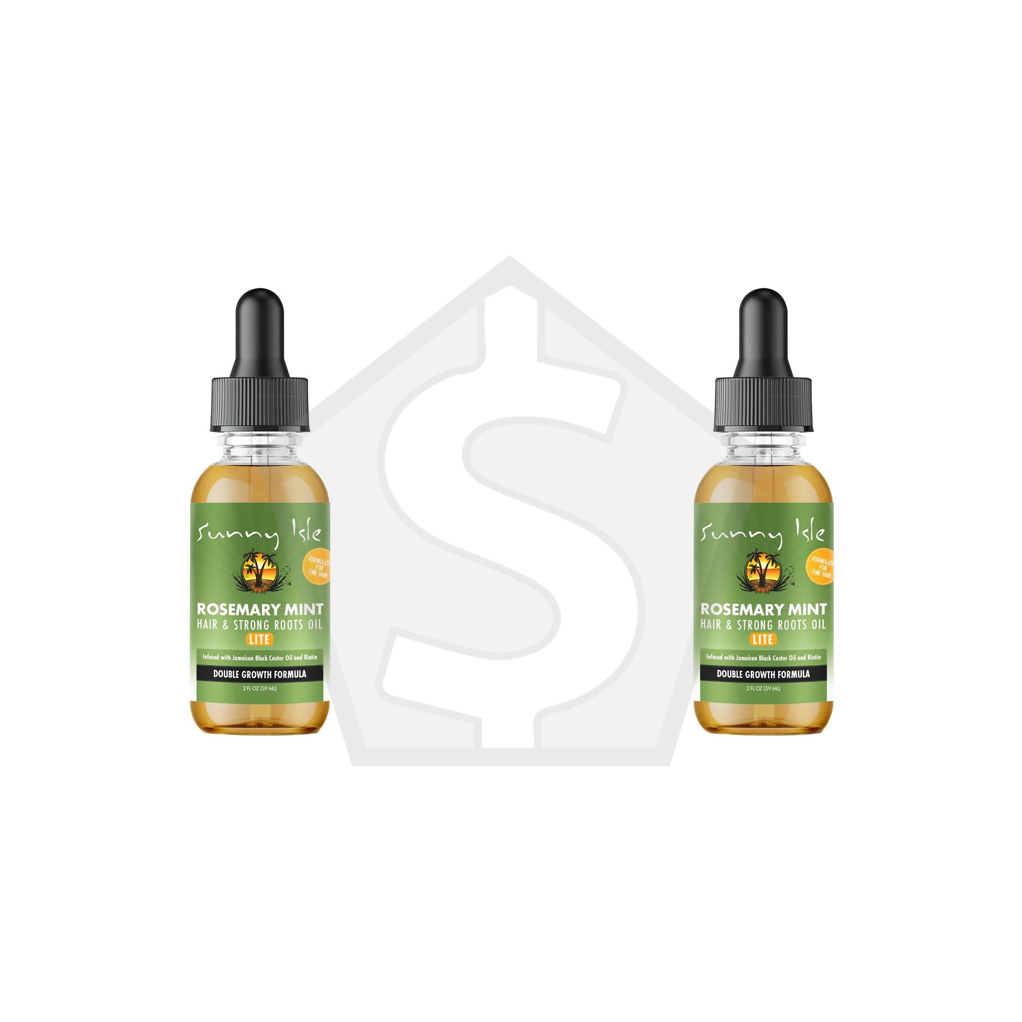 SUNNY ISLE Rosemary Mint Hair & Strong Root Oil - 2oz - Pack of 2