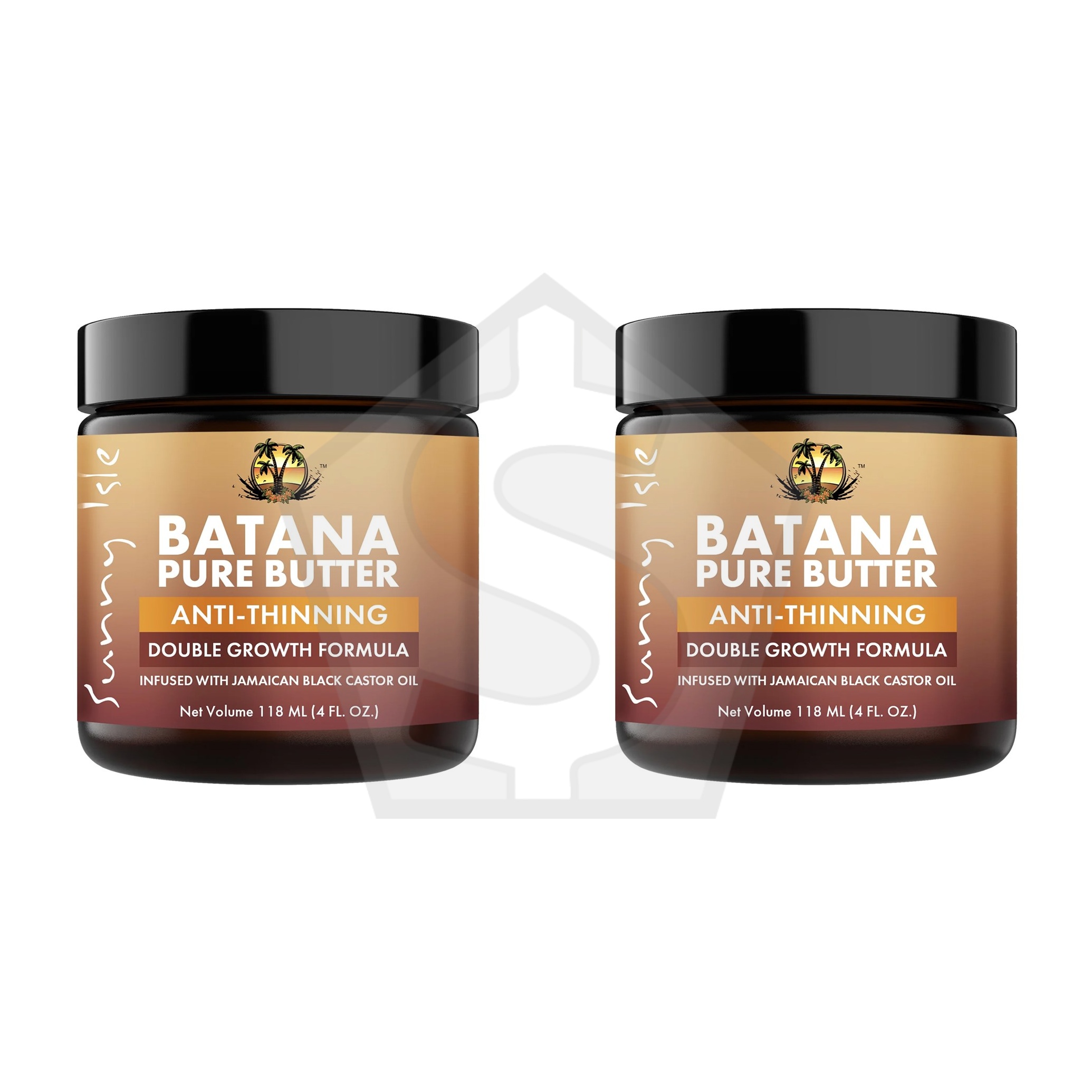 Bundle of 2 - SUNNY ISLE Batana Pure Butter Infused with Jamaican Black Castor Oil (4oz)