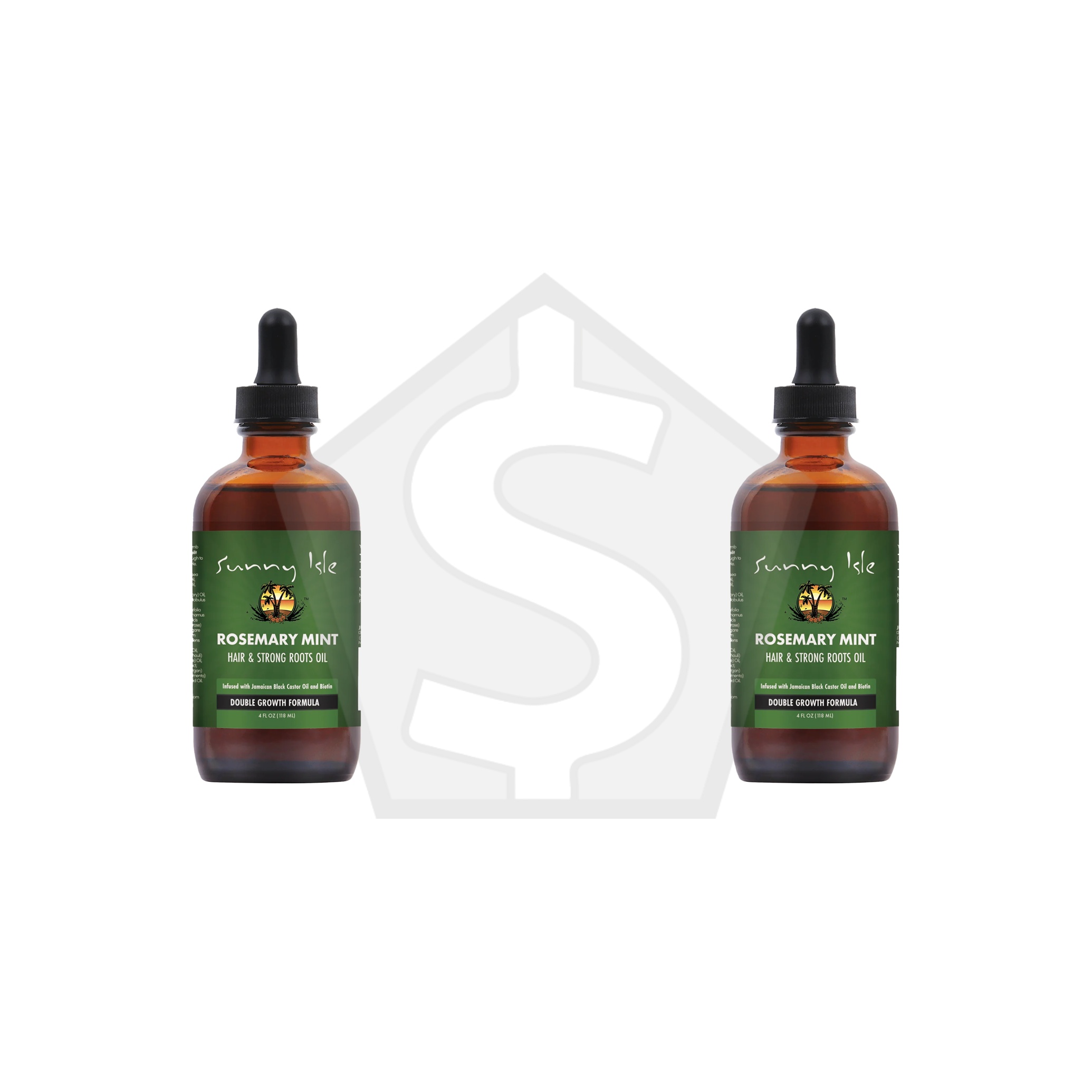 SUNNY ISLE Rosemary Mint Hair & Strong Root Oil - 4oz (Bonus of 3oz) - Pack of 2