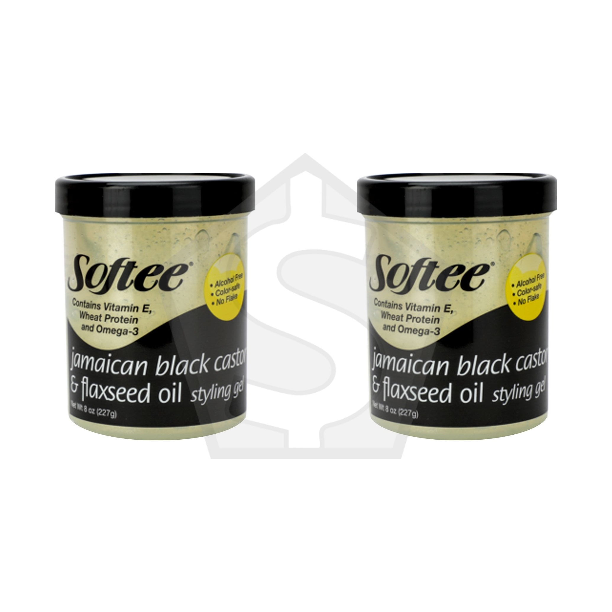 Bundle of 2 - SOFTEE Jamaican Black Castor & Flaxseed Oil Styling Gel