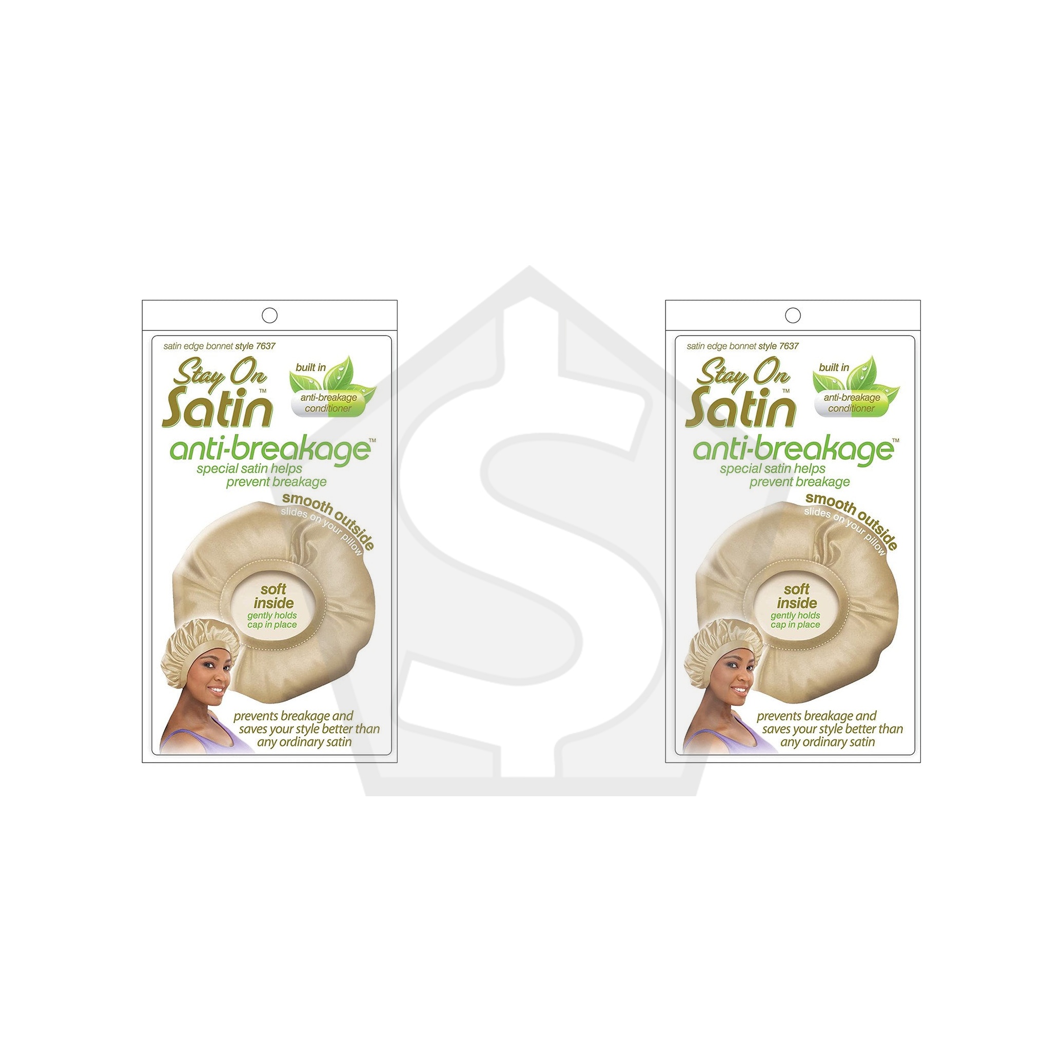 Bundle of 2 - STAY ON SATIN Anti breakage Satin Edge Bonnet - Assorted