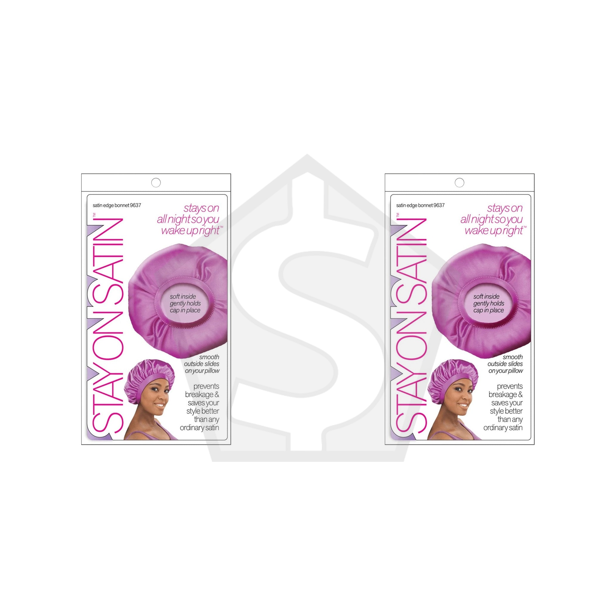 Bundle of 2 - STAY ON SATIN Satin Edge Bonnet - Assorted