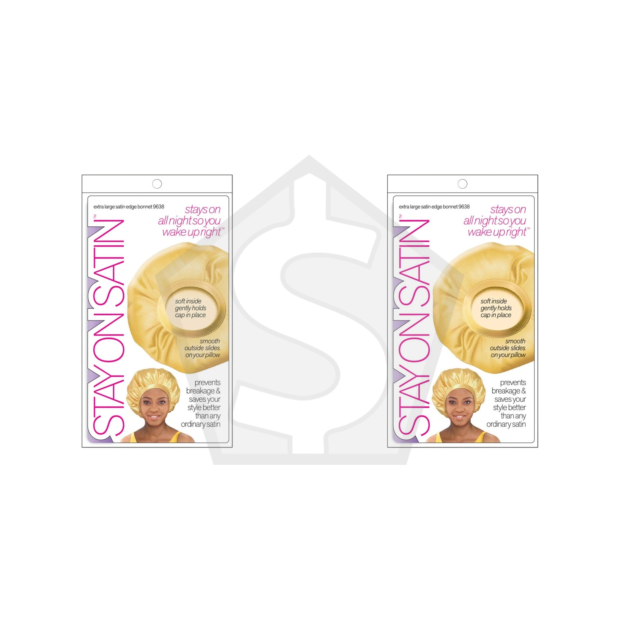 Bundle of 2 - STAY ON SATIN Satin Edge Bonnet Extra Large