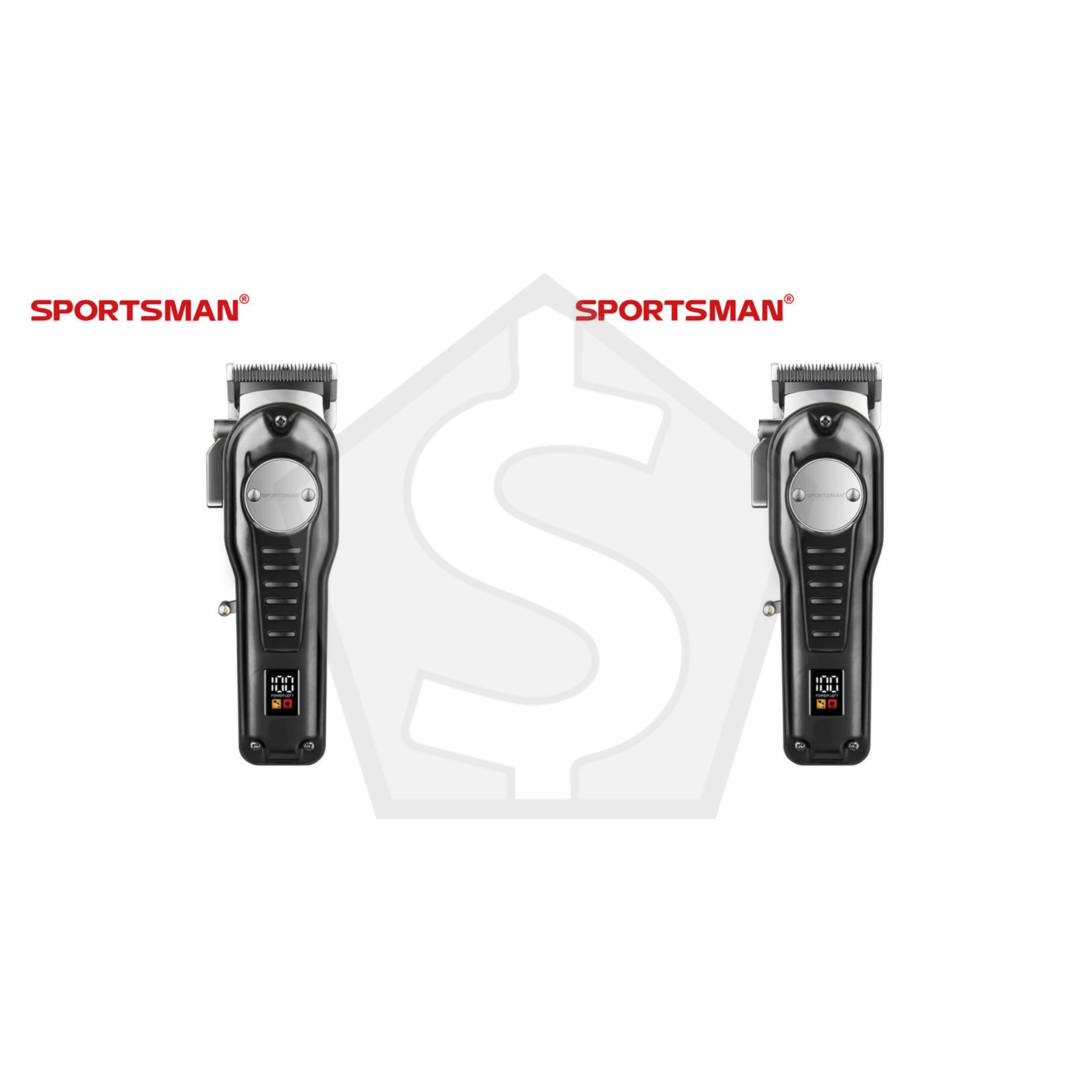 Bundle of 2 - SPORTSMAN Professional Wireless Hair Clipper - Black
