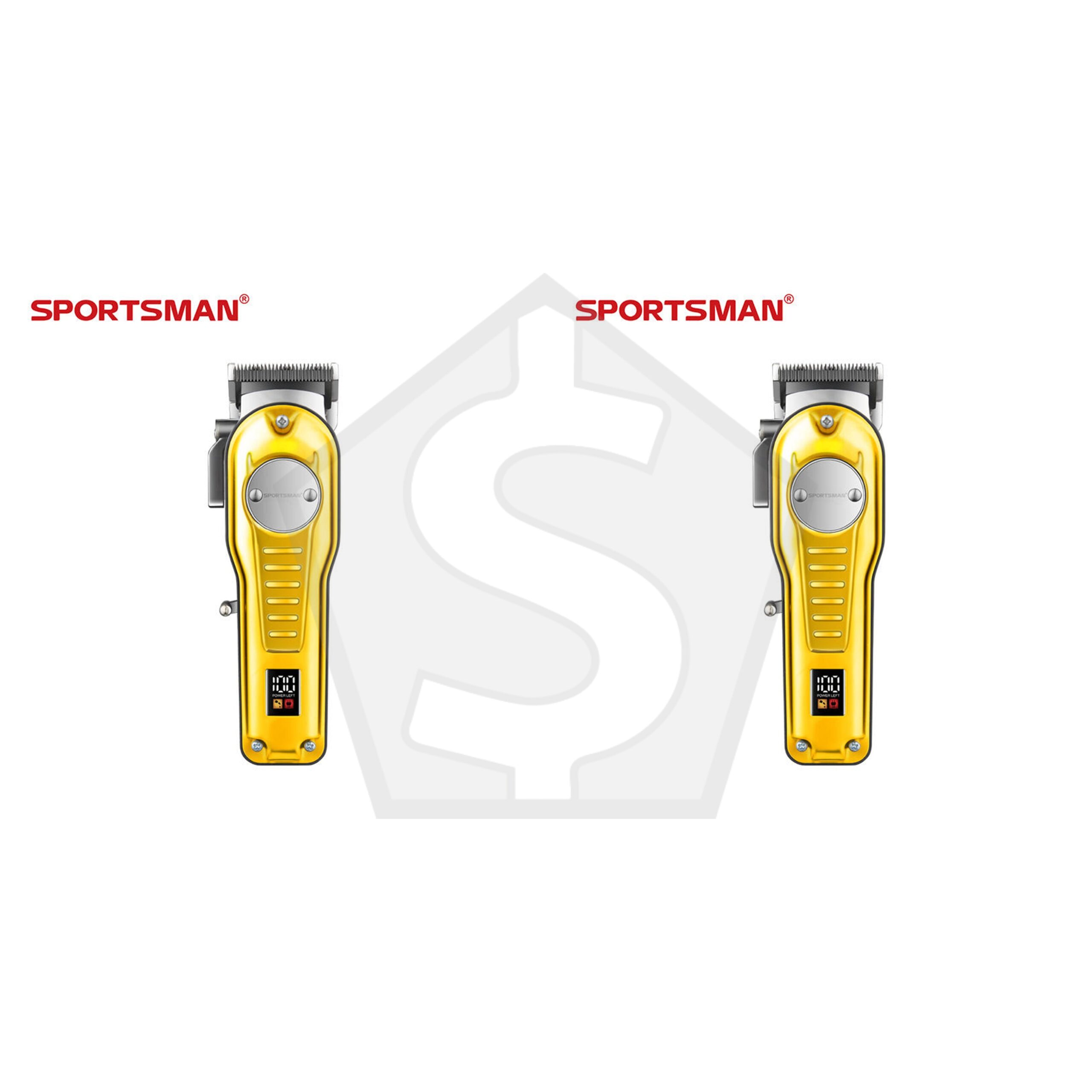 Bundle of 2 - SPORTSMAN Professional Wireless Hair Clipper - Gold