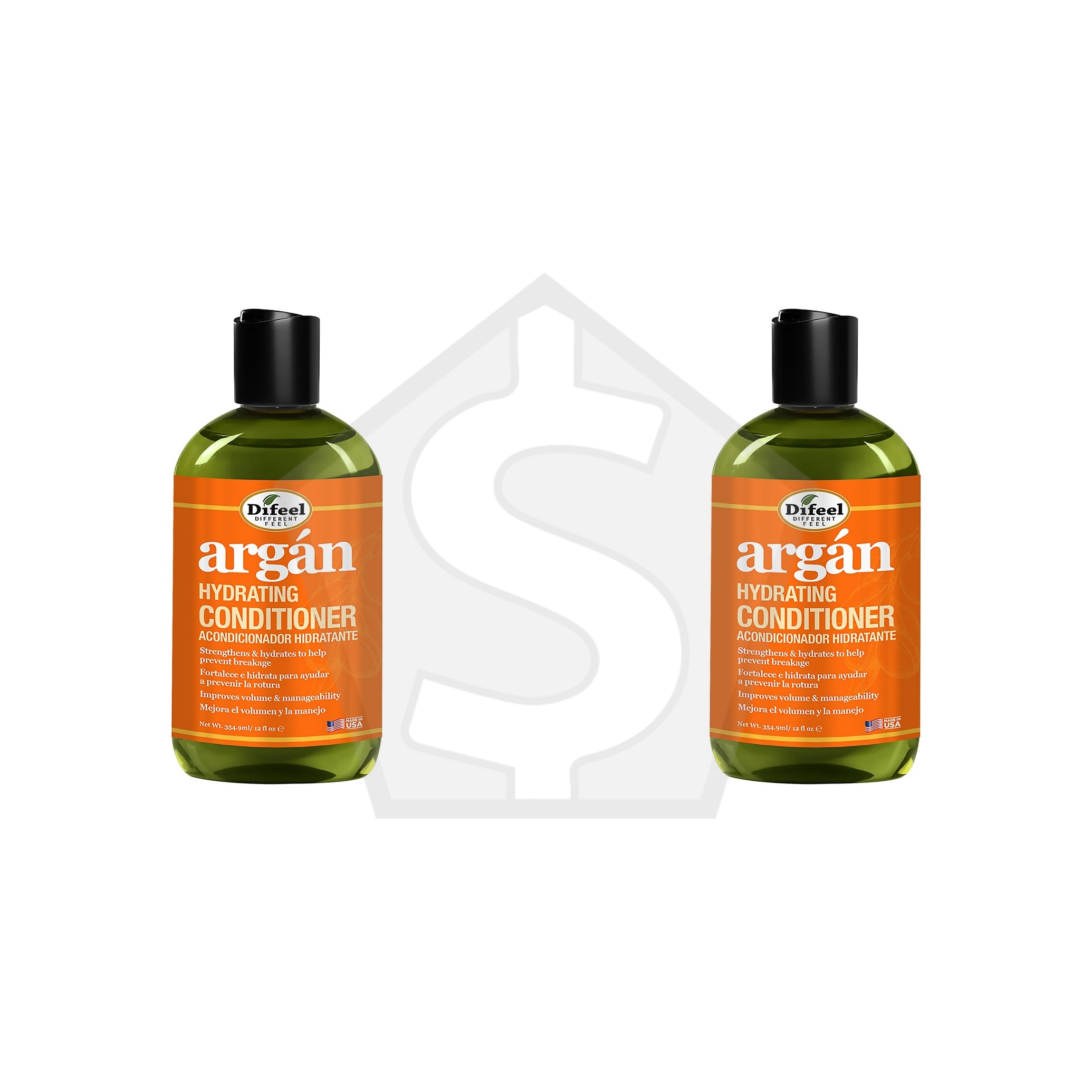 Bundle of 2 - Difeel(Sunflower)  Argan Hydrating Conditioner - 12oz