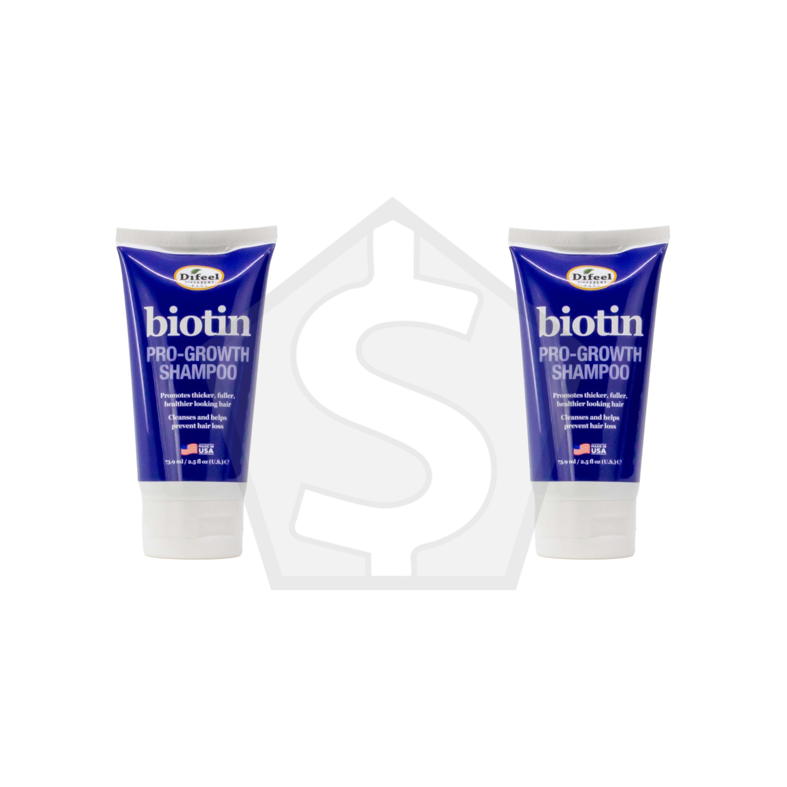 Bundle of 2 - Difeel(Sunflower) Biotin Pro-Growth Shampoo - 2.5oz
