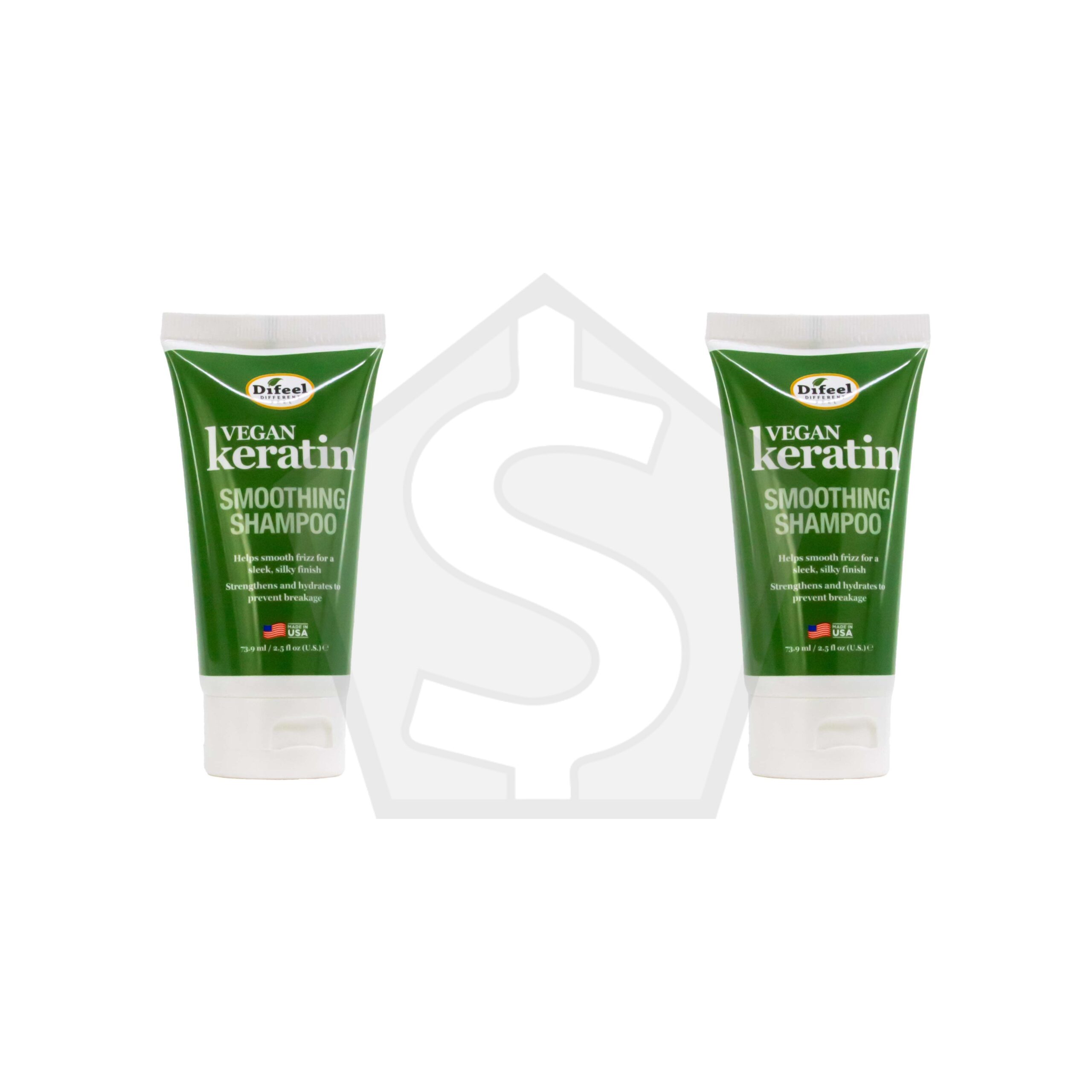 Bundle of 2 - Difeel(Sunflower) Vegan Keratin Smoothing Shampoo - 2.5oz