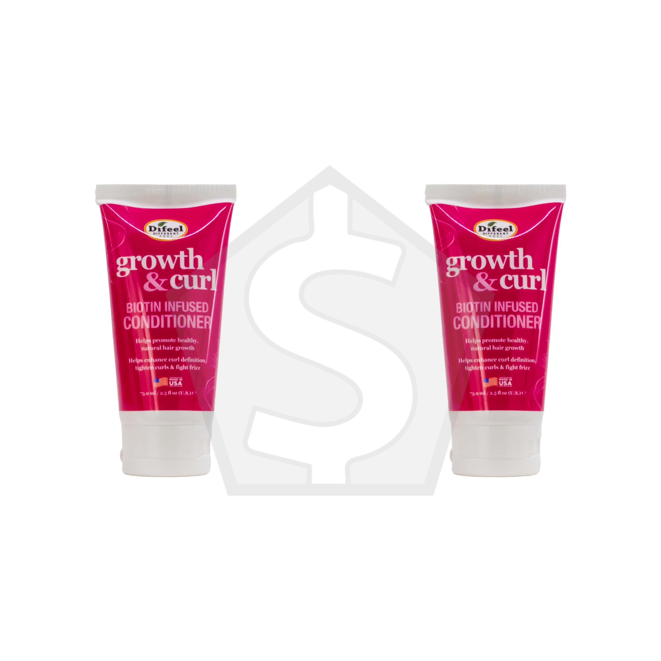Difeel(Sunflower) Growth & Curl Biotin Infused Conditioner - 2.5oz - Pack of 2