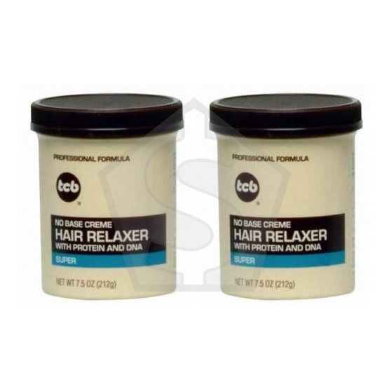 TCB No Base Cream Hair Relaxer - 7.5oz / Super - Pack of 2