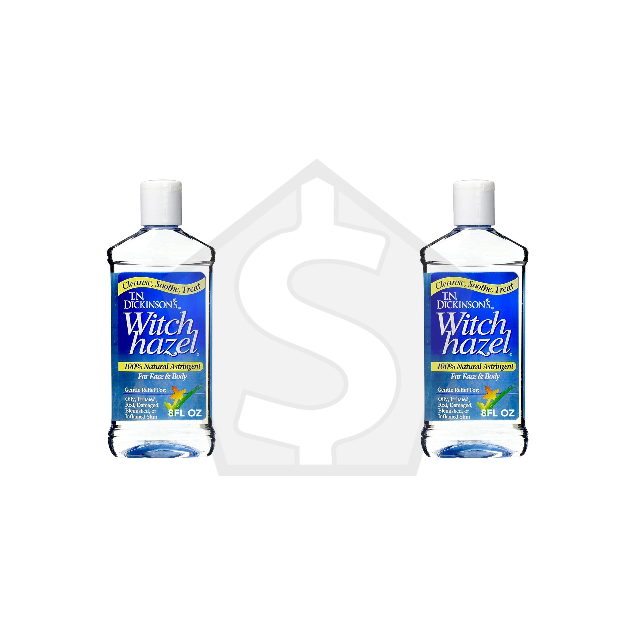 T.N. DICKINSON'S Witch Hazel 100% Natural Astringent - 8oz - Pack of 2