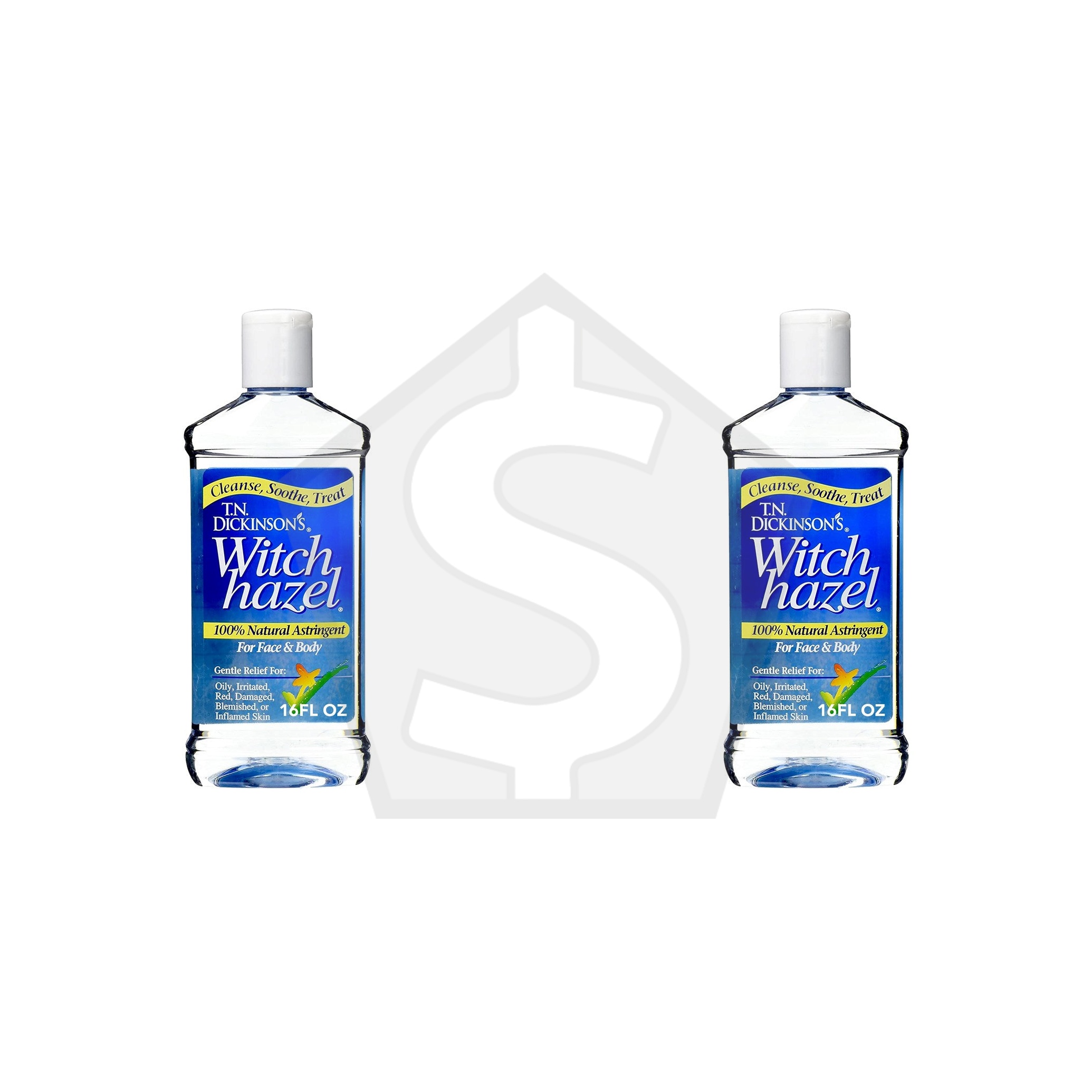 T.N. DICKINSON'S Witch Hazel 100% Natural Astringent - 16oz - Pack of 2