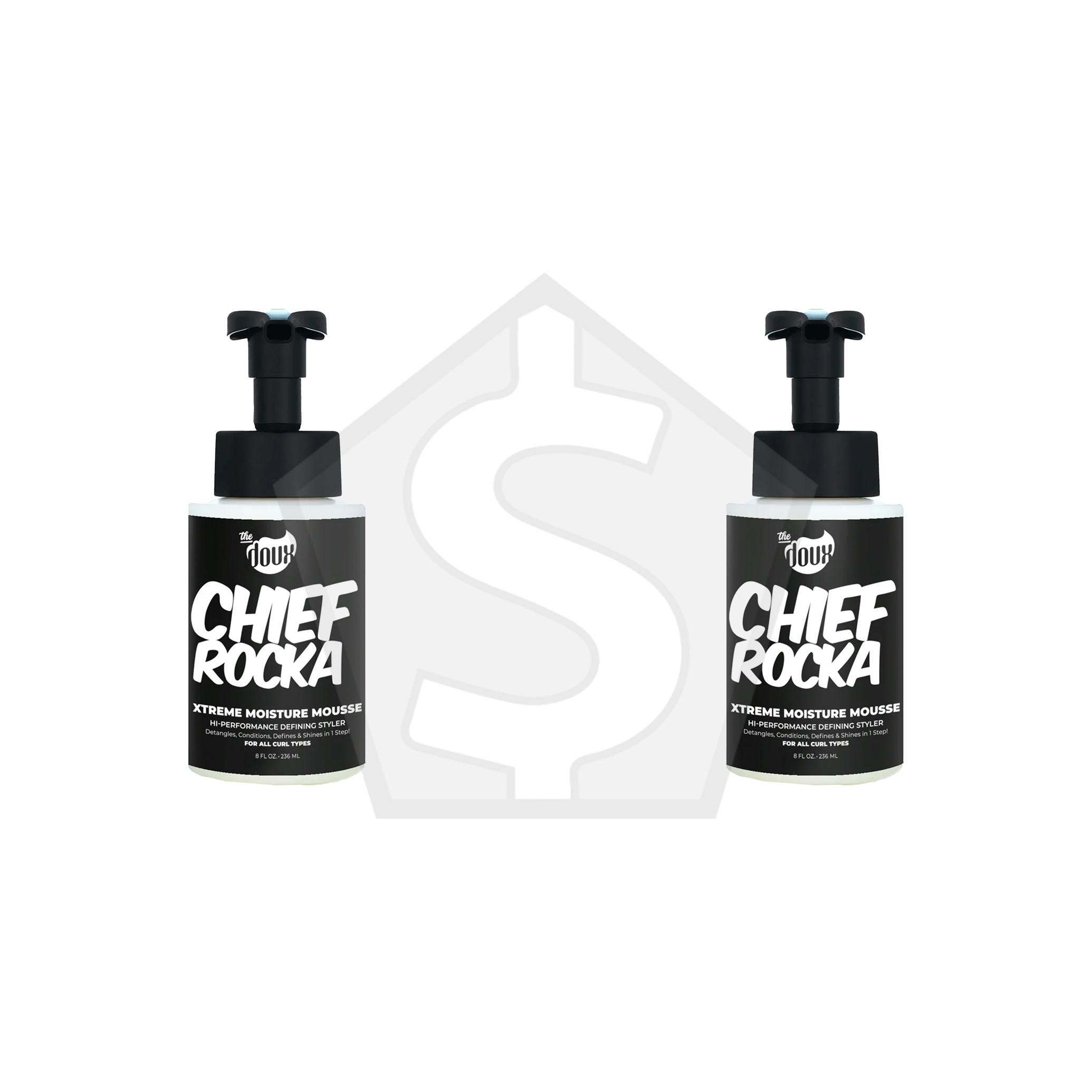 THE DOUX Chief Rocka Xtreme Hold Mousse (8oz) - Pack of 2