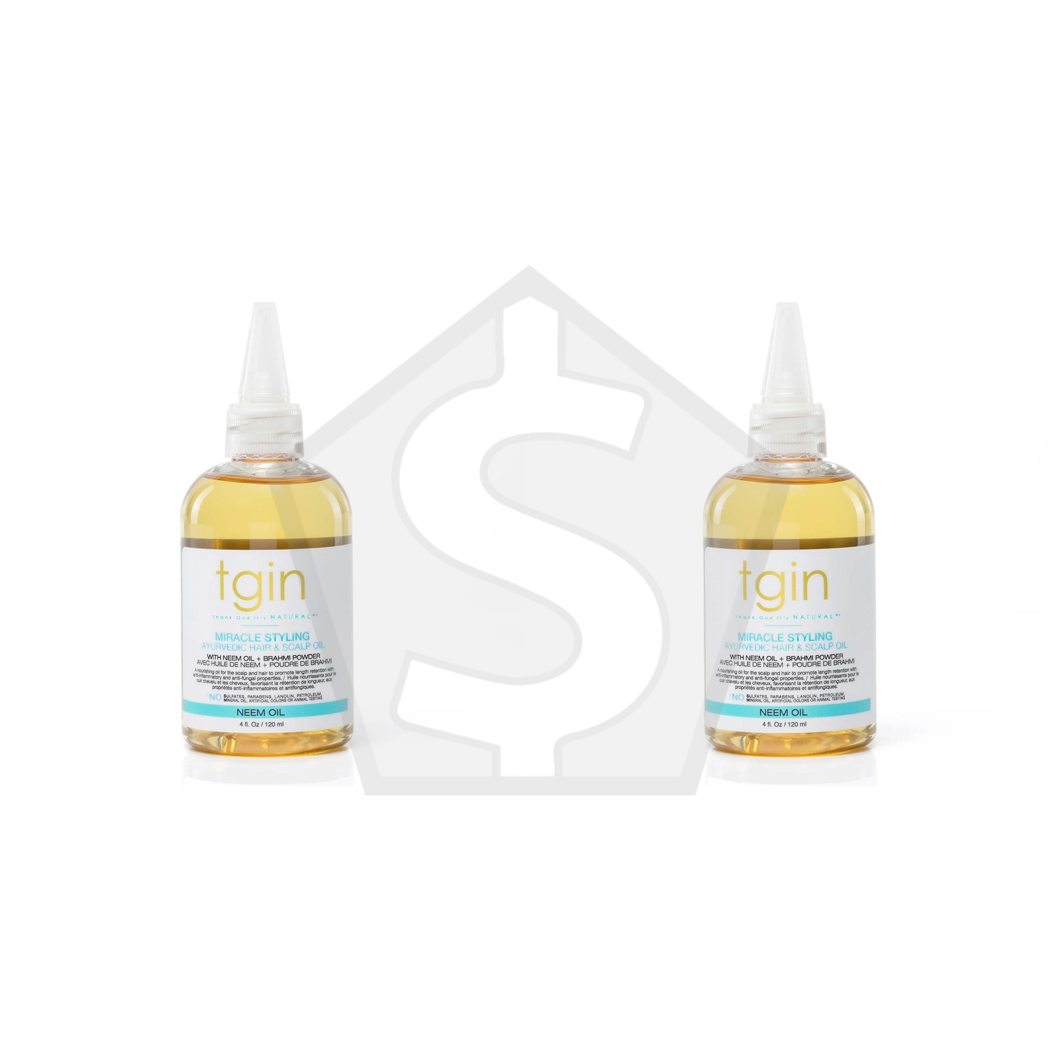 TGIN Miracle Styling Ayurvedic Hair & Scalp Oil (4oz) - Pack of 2