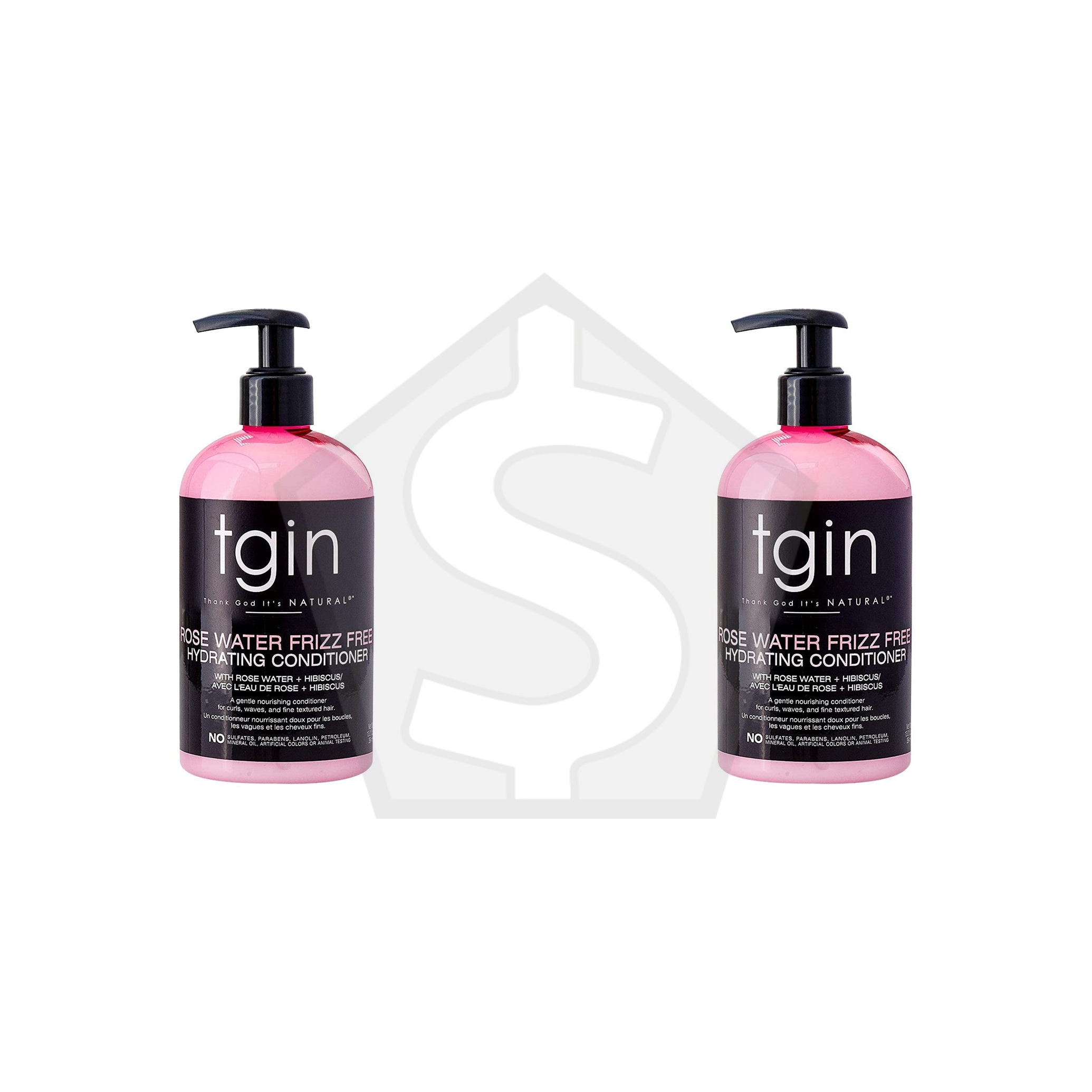 TGIN Rose Water Frizz Free Hydrating Conditioner (13oz) - Pack of 2