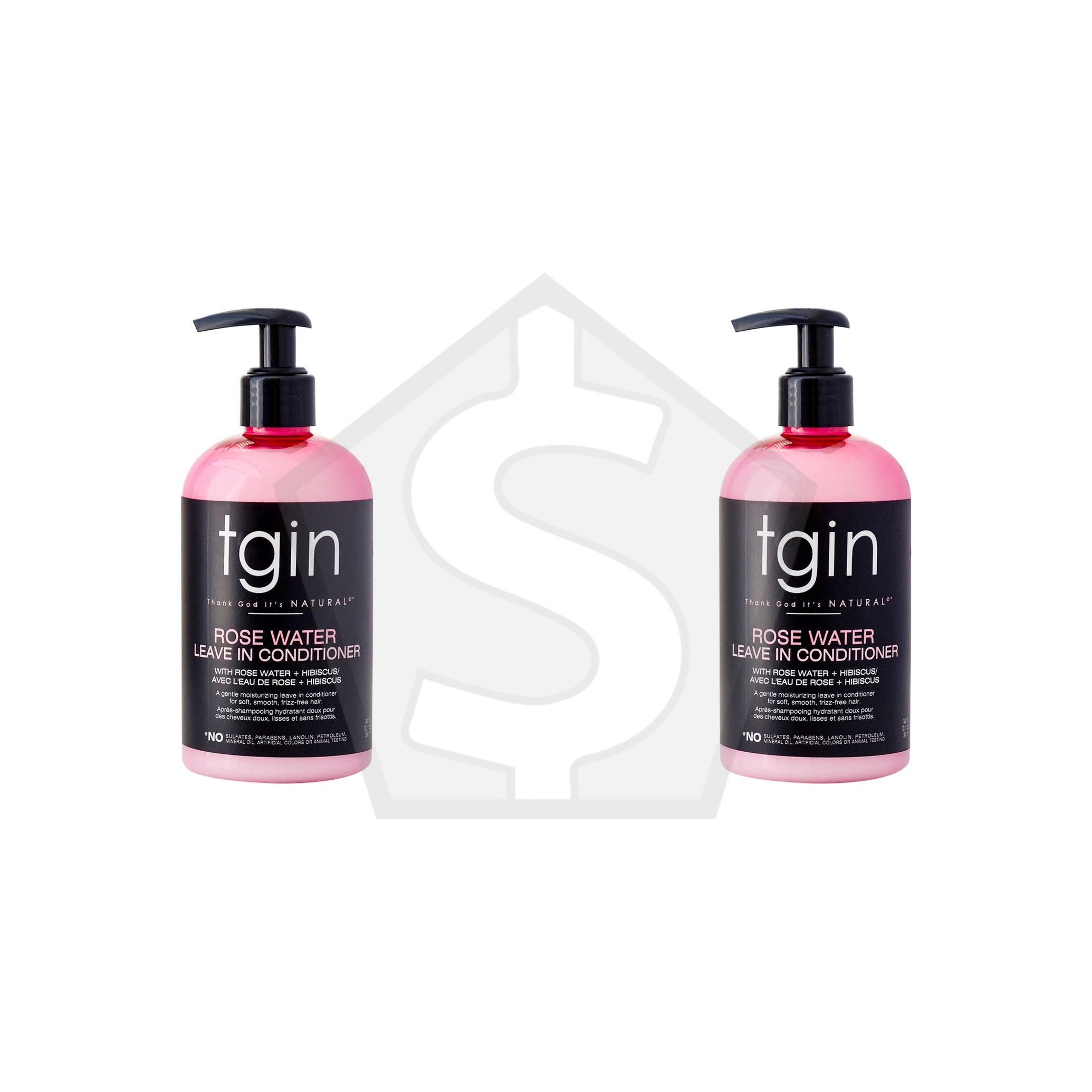 TGIN Rose Water Smoothing Leave in Conditioner (13oz) - Pack of 2