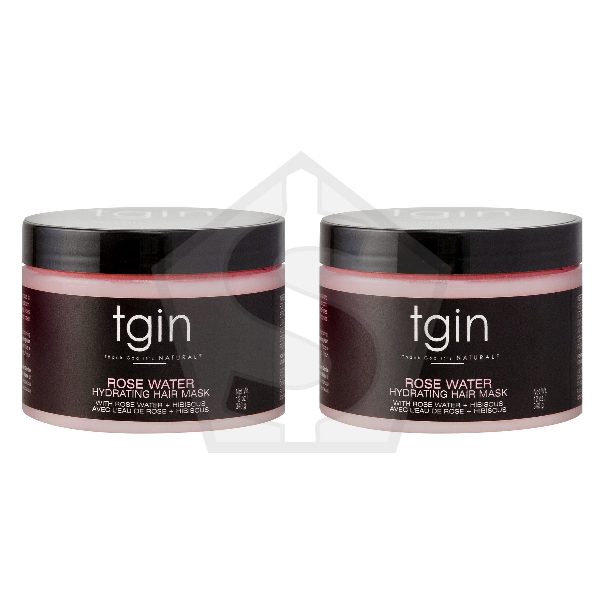TGIN Rose Water Smoothing Hydrating Hair Mask (12oz) - Pack of 2
