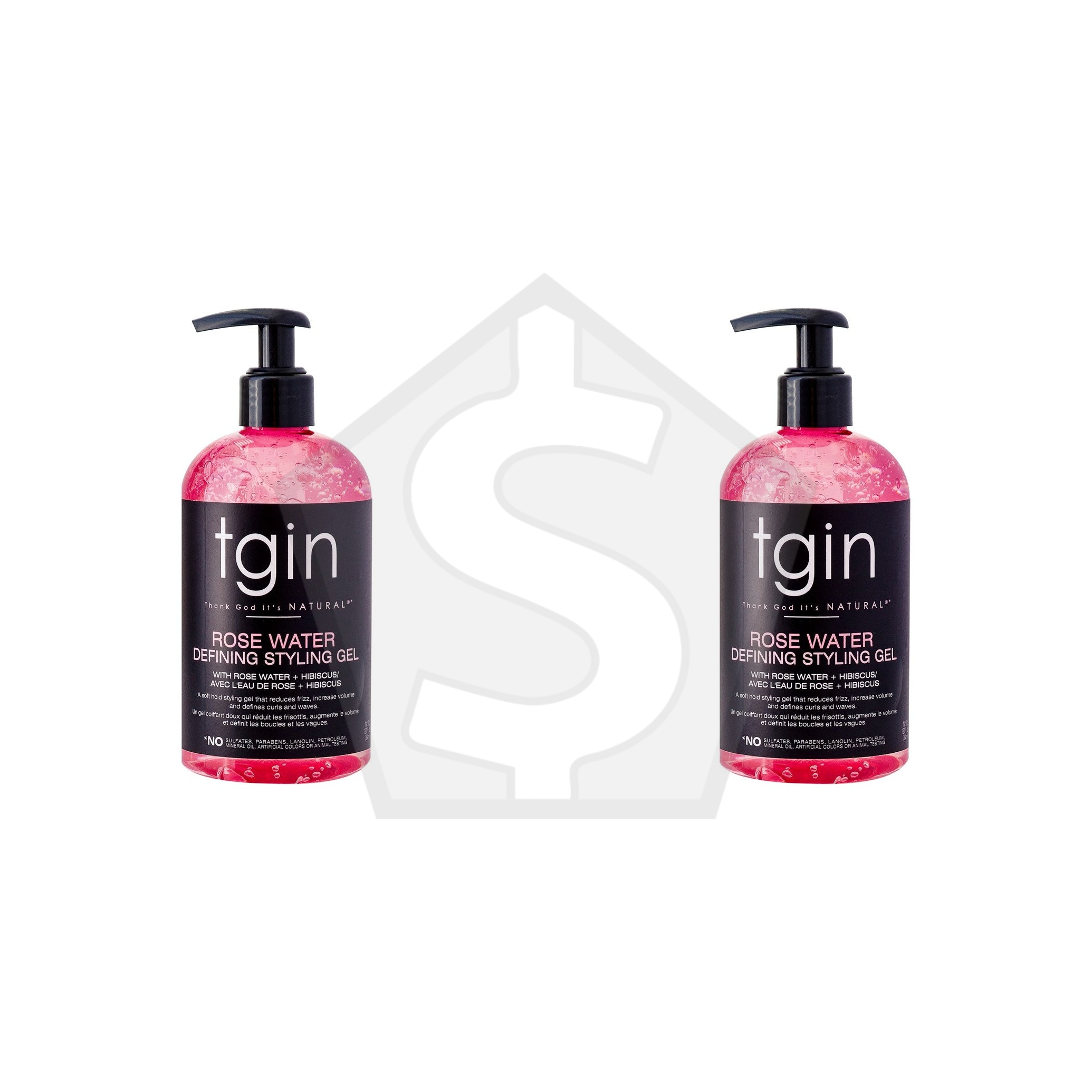 TGIN Rose Water Curl Defining Styling Gel (13oz) - Pack of 2