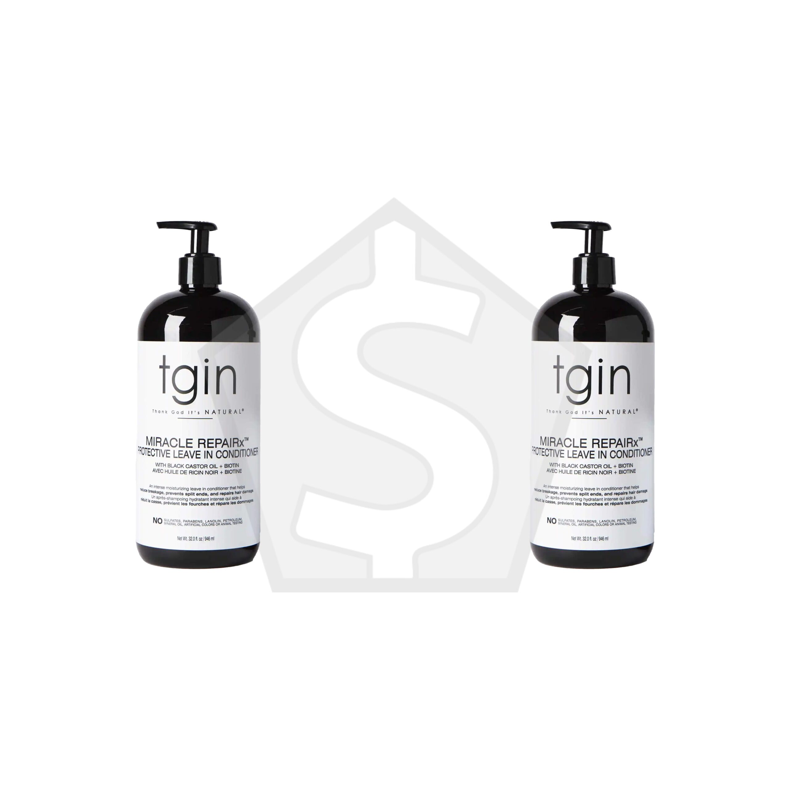 Bundle of 2 - TGIN MIRACLE REPAIRX Protective Leave in Conditioner (32oz)
