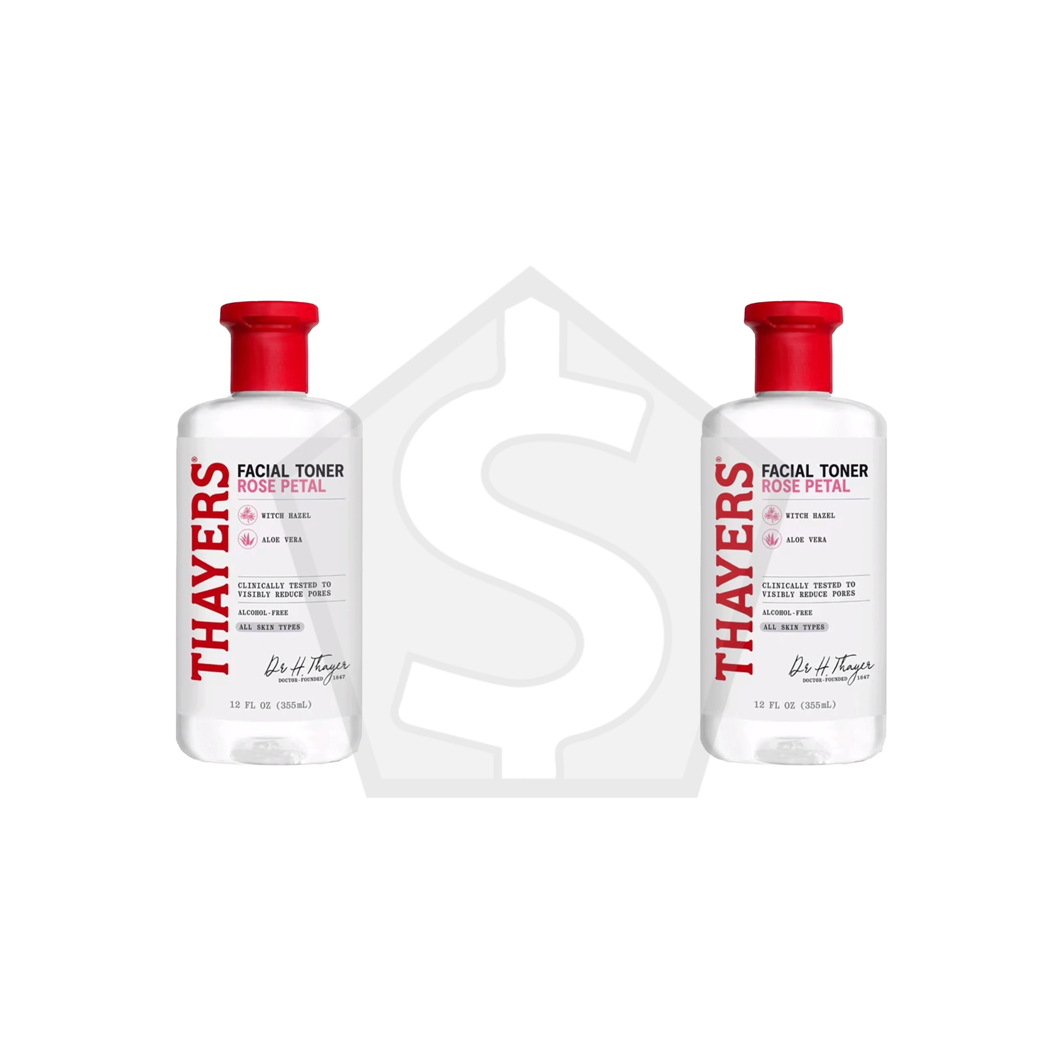 THAYERS Alcohol-Free Witch Hazel Toner (12oz) - Rose - Pack of 2