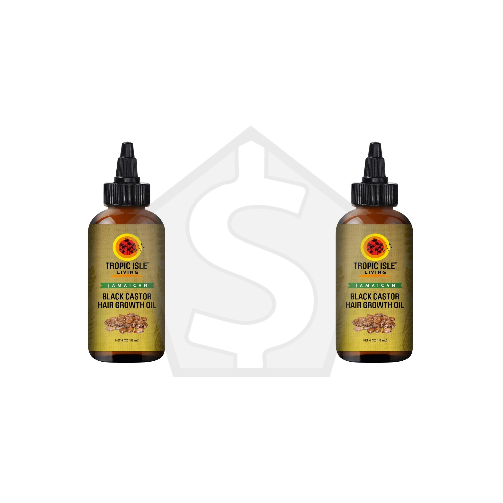 TROPIC ISLE LIVING Jamaican Black Castor Hair Growth Oil (4oz) - Pack of 2