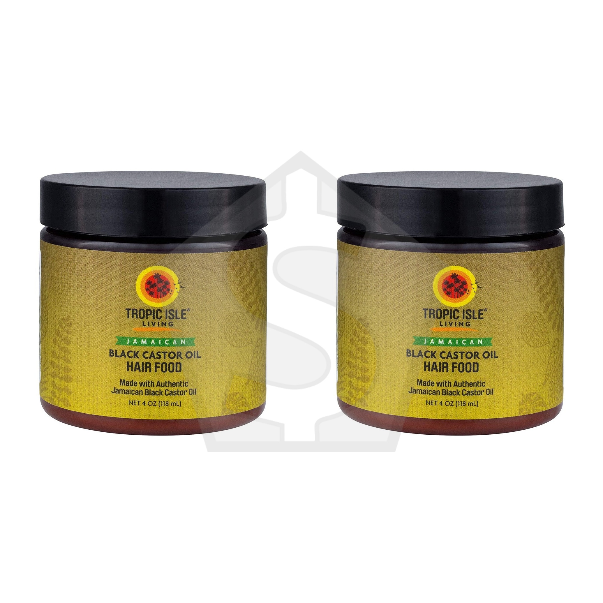 Bundle of 2 - TROPIC ISLE LIVING Jamaican Black Castor Oil Hair Food (4oz)