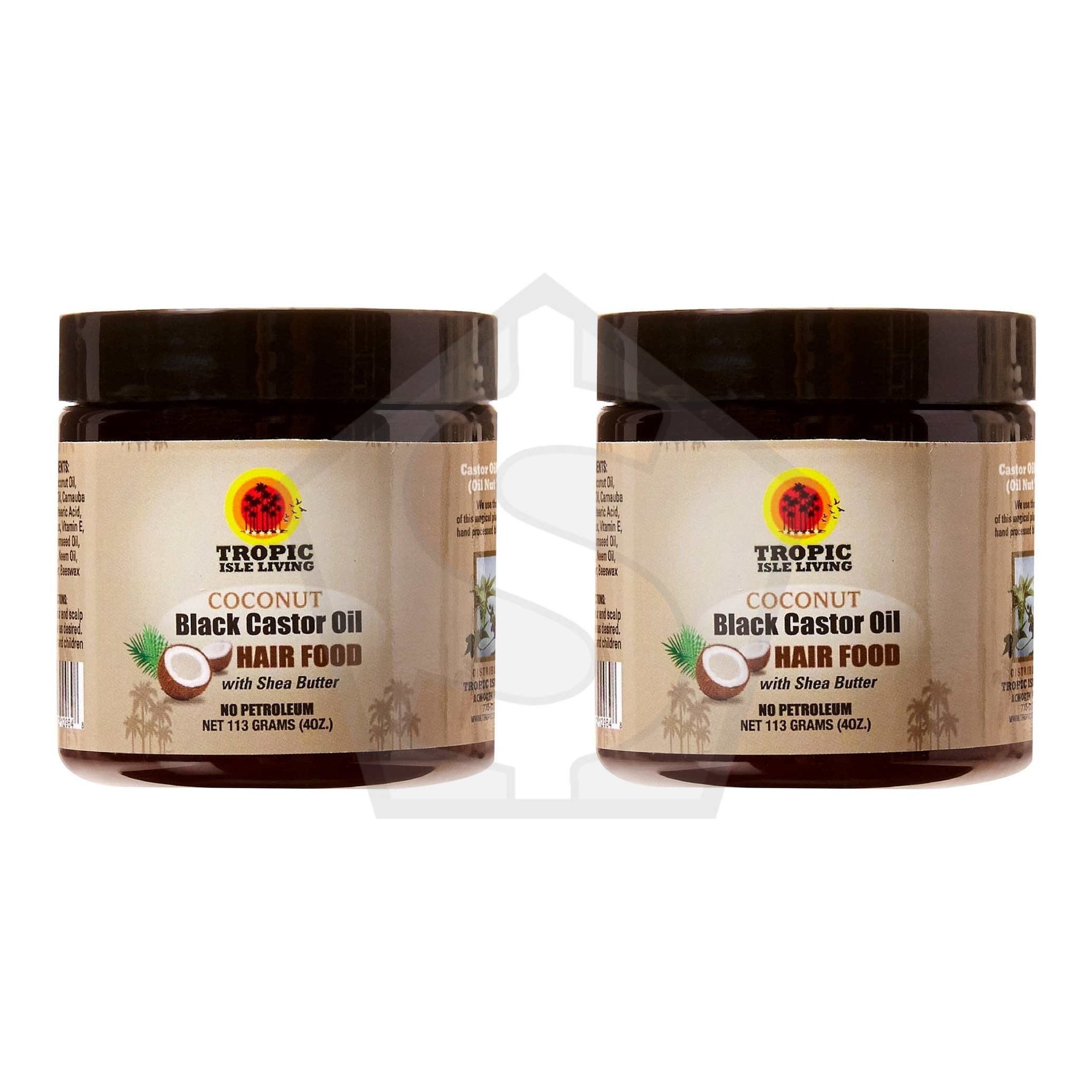 Bundle of 2 - TROPIC ISLE LIVING Jamaican Black Castor Oil Hair Food [Coconut] (4oz)
