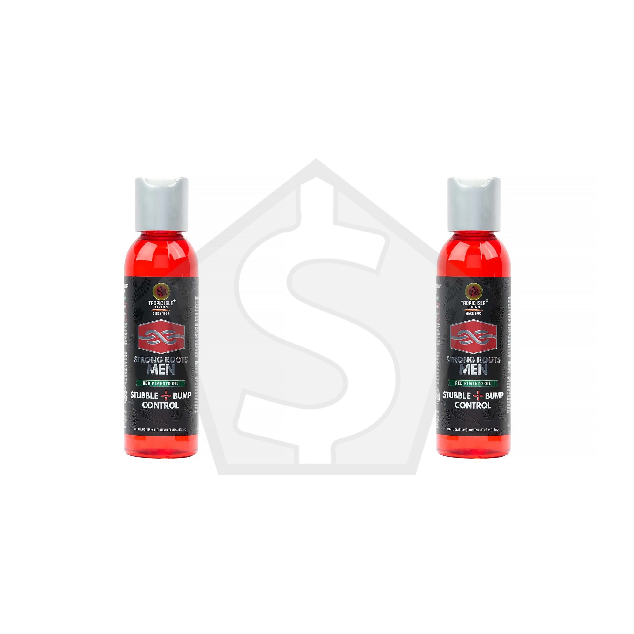 TROPIC ISLE LIVING Strong Roots Men Stubble & Bump Control (4oz) - Pack of 2