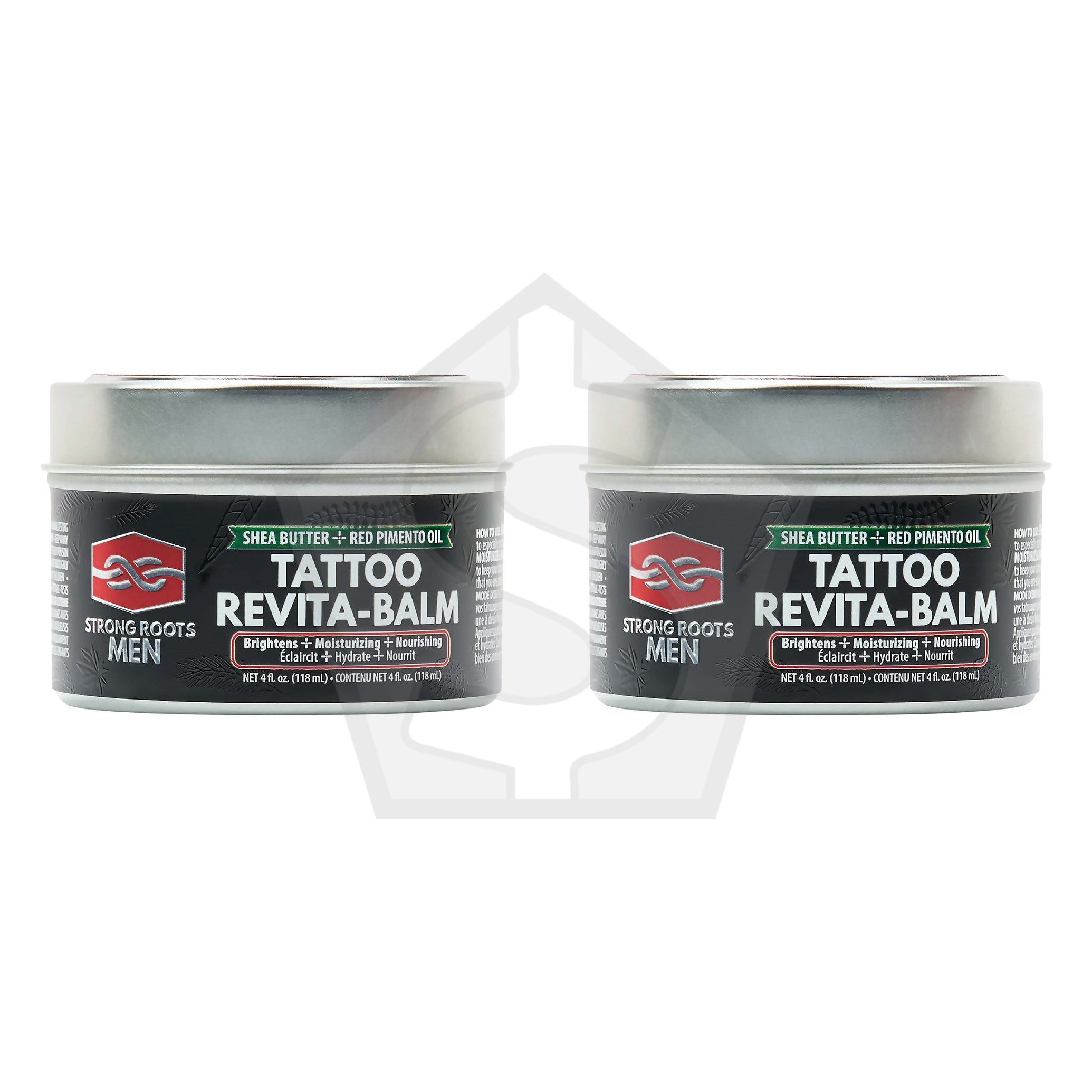 TROPIC ISLE LIVING Strong Roots Men Tattoo Butter & Balm (4oz) - Pack of 2