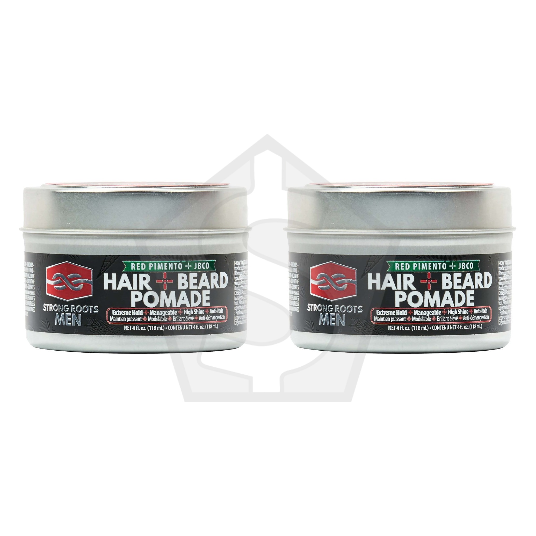 TROPIC ISLE LIVING Strong Roots Men Hair & Beard Pomade (4oz) - Pack of 2