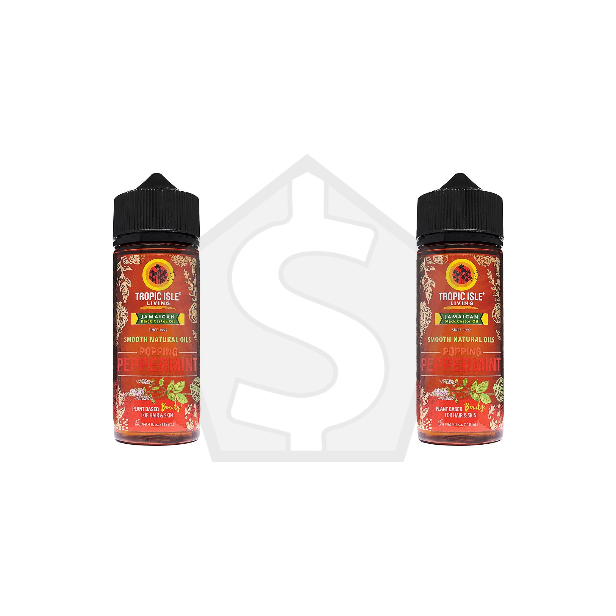 TROPIC ISLE LIVING Smooth Natural Oil (4oz) - Popping Peppermint - Pack of 2