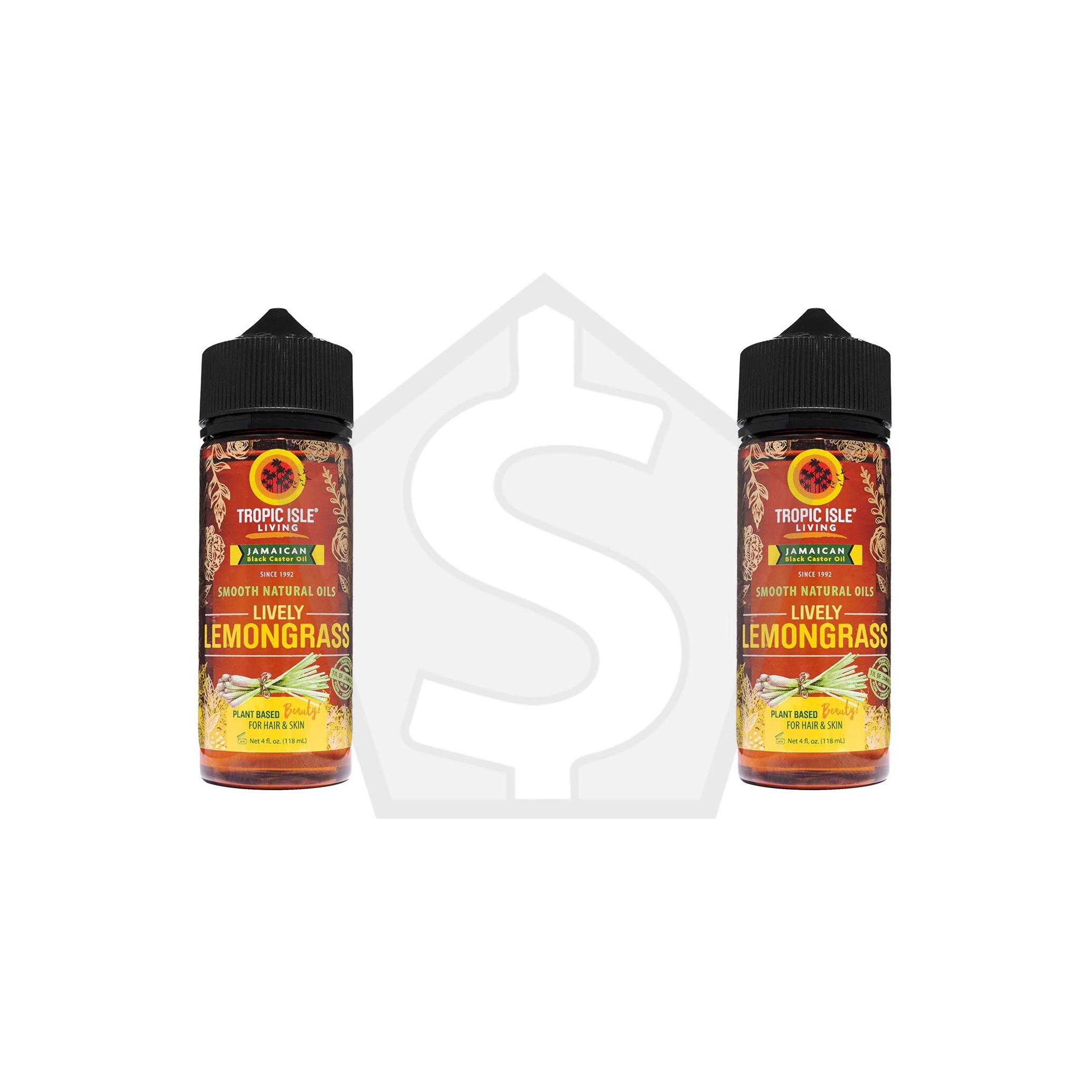 TROPIC ISLE LIVING Smooth Natural Oil (4oz) - Lively Lemongrass - Pack of 2