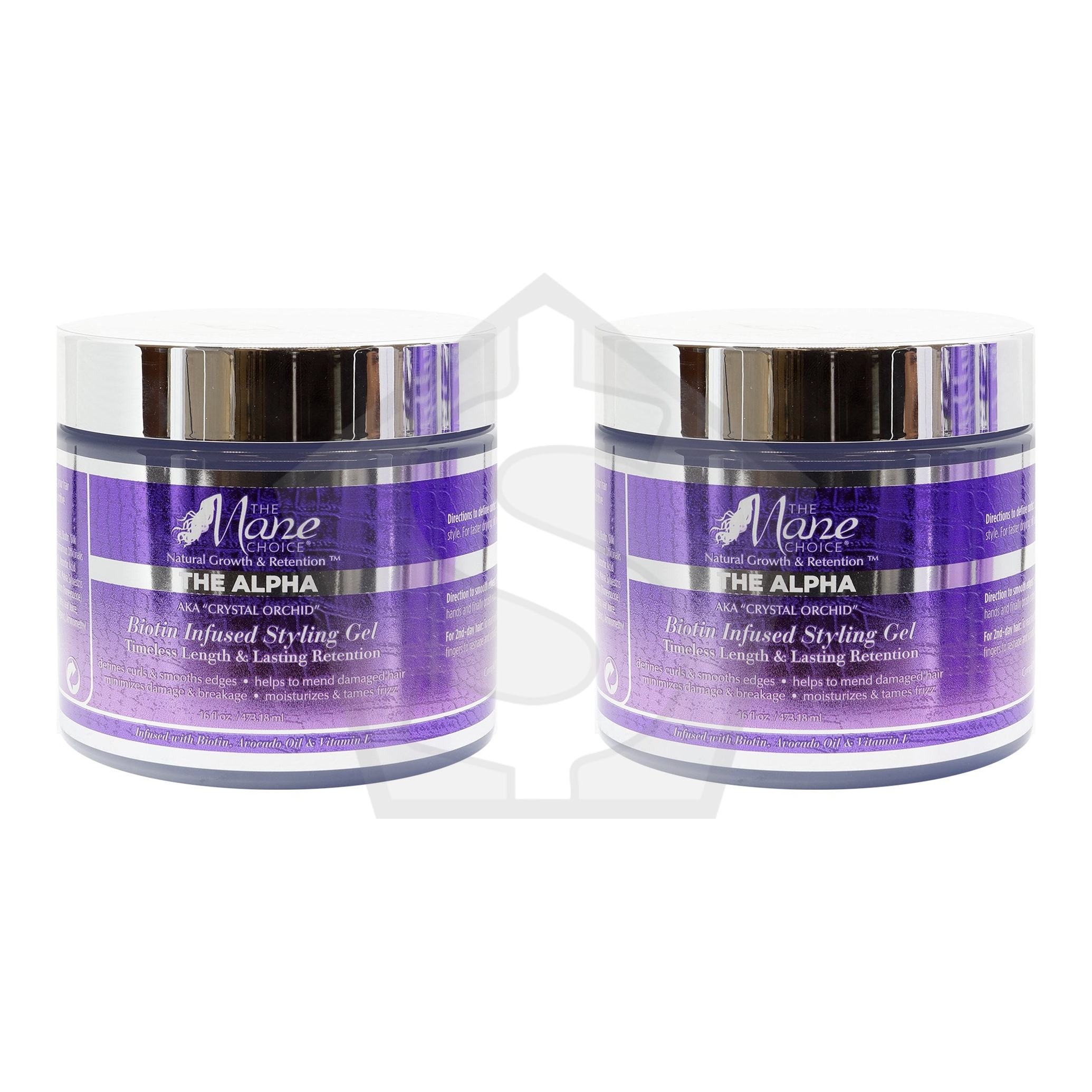 THE MANE CHOICE Crystal Orchid Biotin Infused Styling Gel (16oz) - Pack of 2