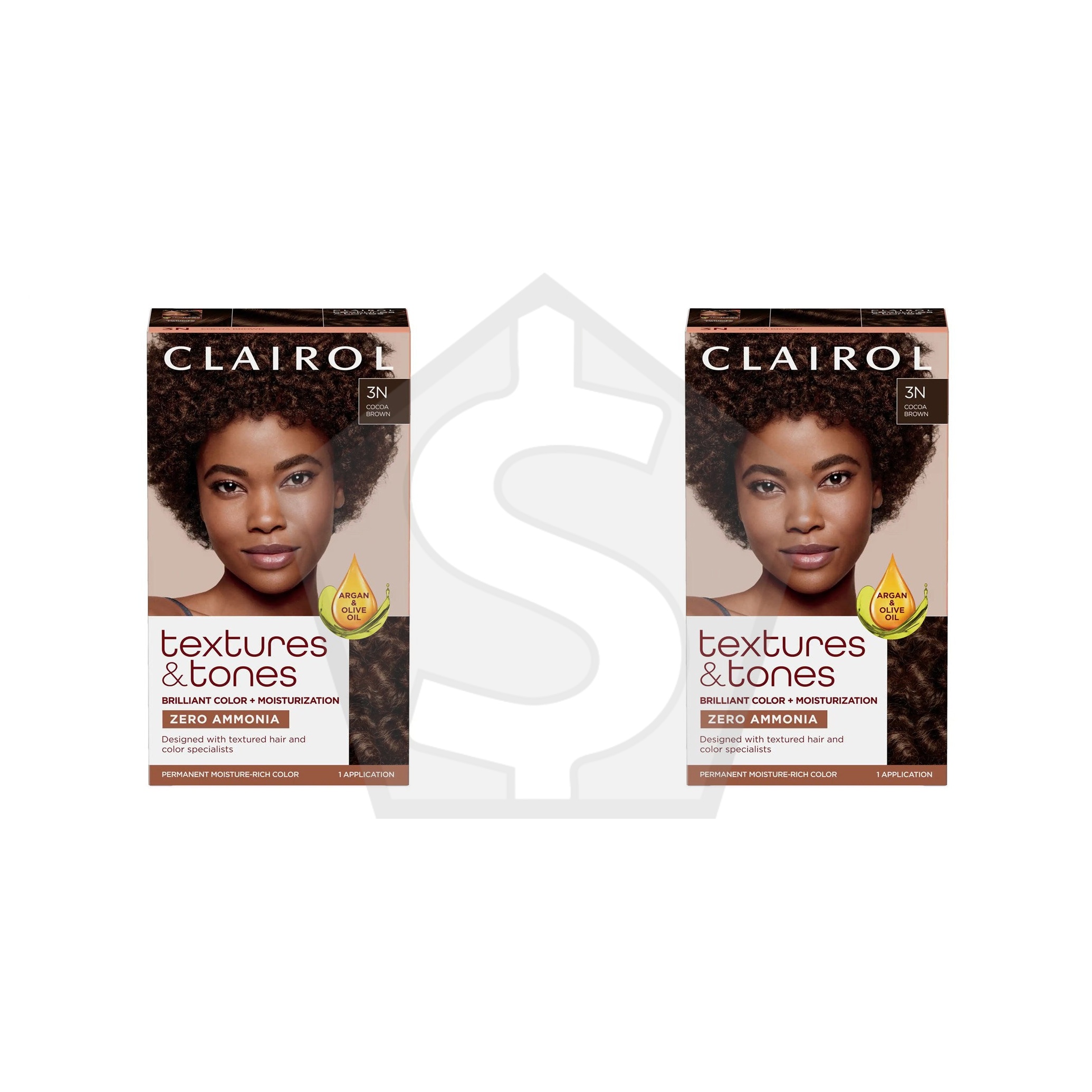 TEXTURES & TONES Permanent Moisture Rich Hair Color Kit - 3N Cocoa Brown - Pack of 2