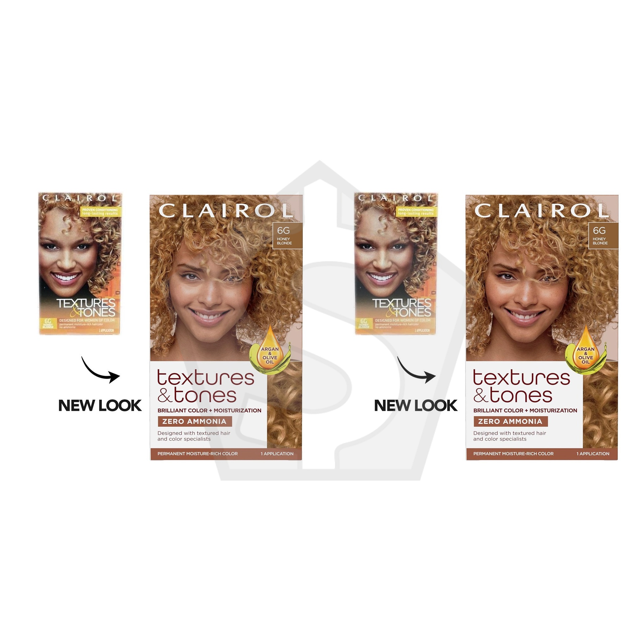 TEXTURES & TONES Permanent Moisture Rich Hair Color Kit - 6G Honey Blonde - Pack of 2