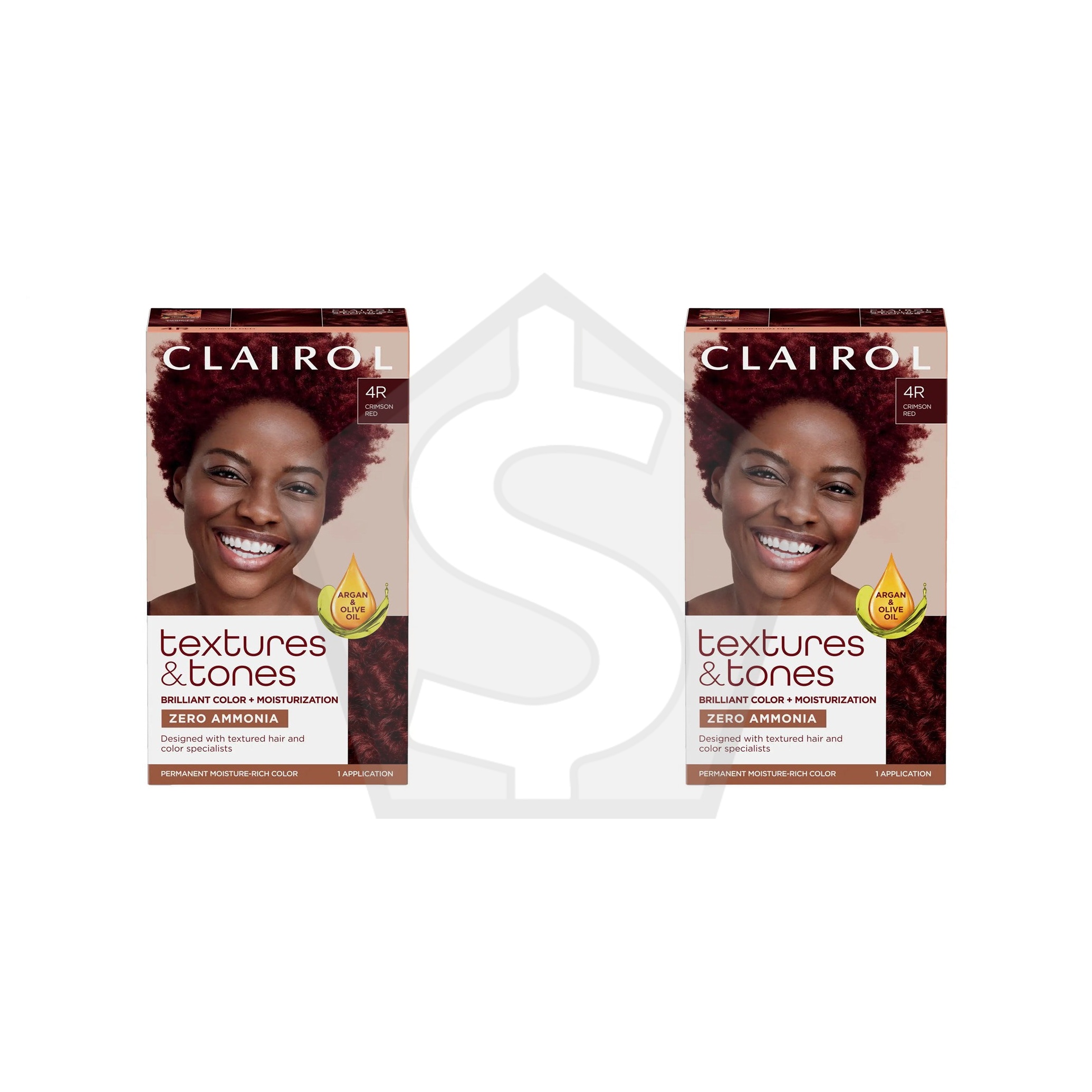 TEXTURES & TONES Permanent Moisture Rich Hair Color Kit - 4R Crimson Red - Pack of 2